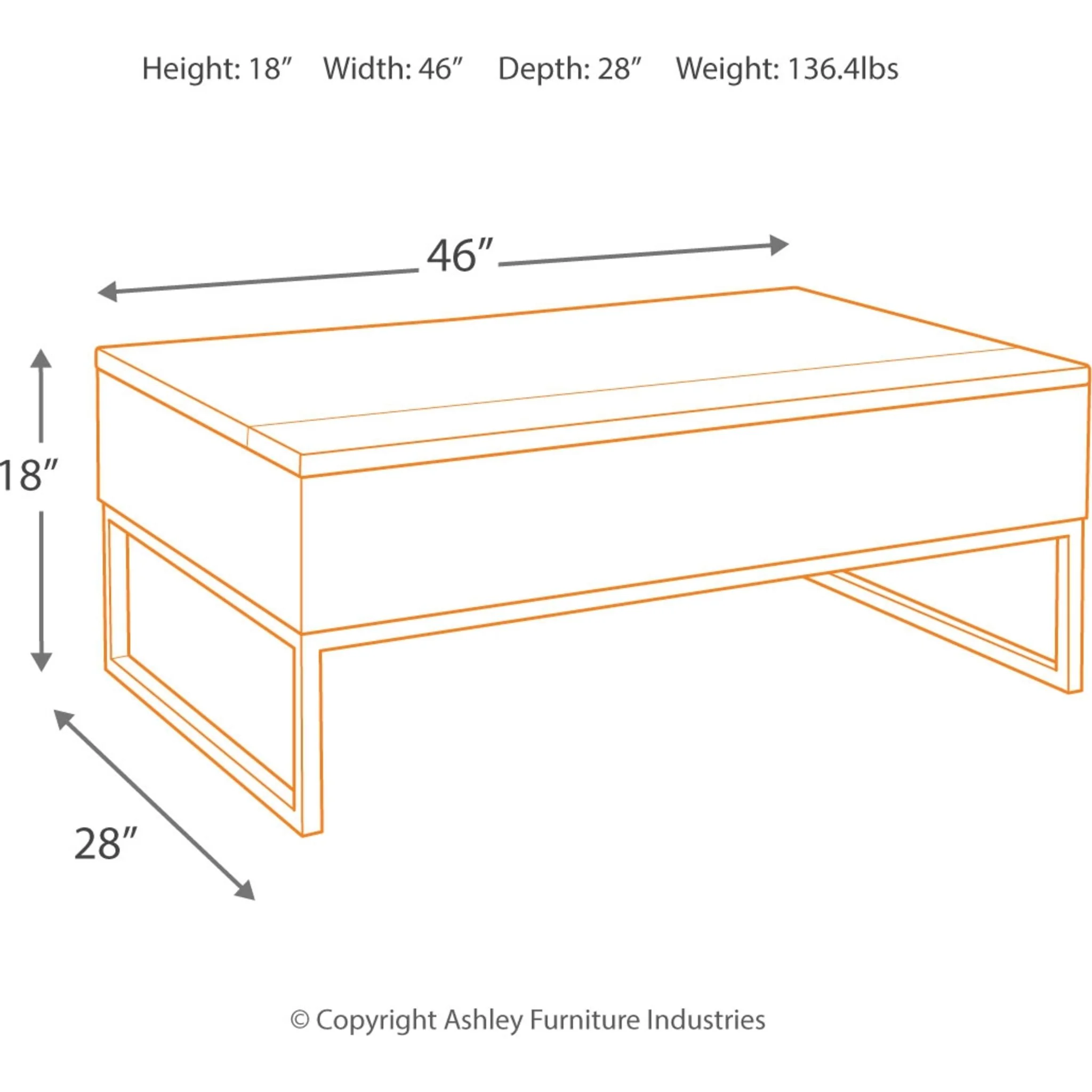 Hirvanton Cocktail Table with Lift Top - Image 4