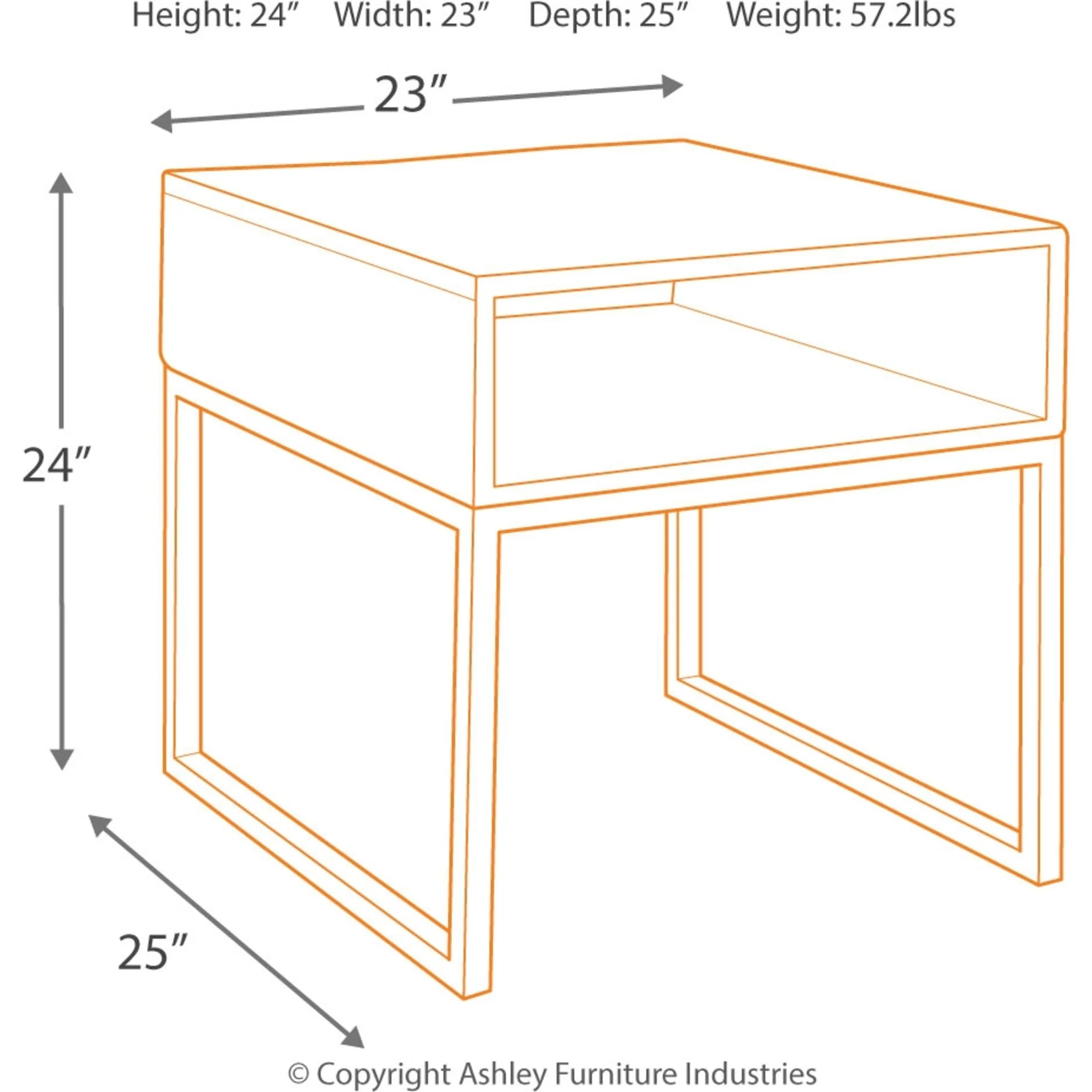 Hirvanton Rectangle End Table - Image 4