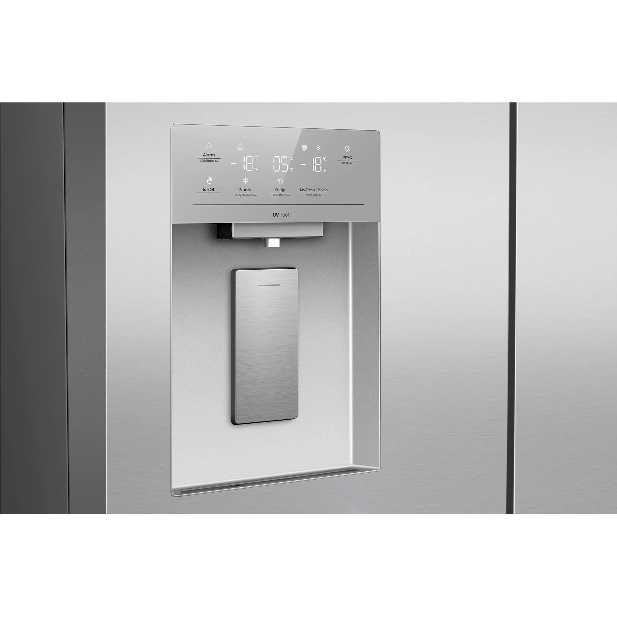 Hisense 4 Door Fridge (RQ23G4FSEI) - Stainless Steel - Image 2
