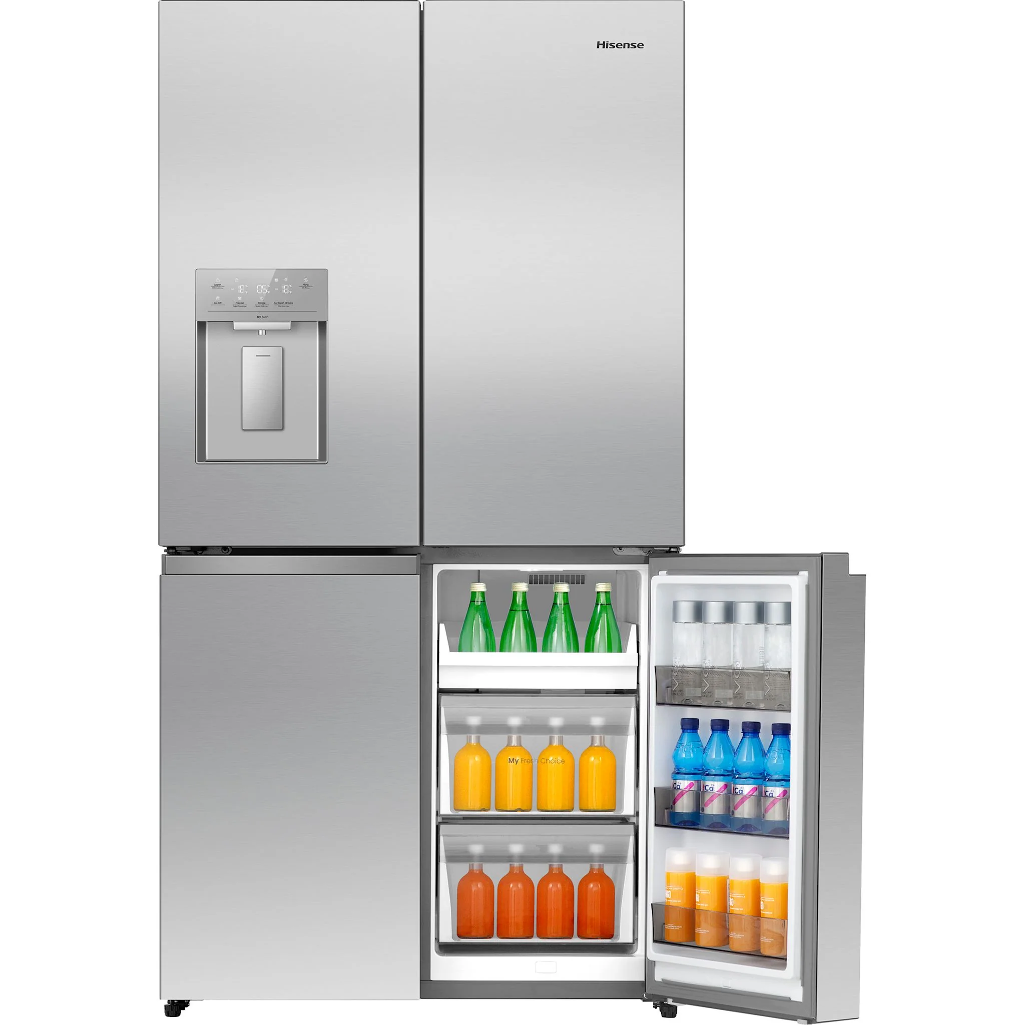 Hisense 4 Door Fridge (RQ23G4FSEI) - Stainless Steel - Image 3