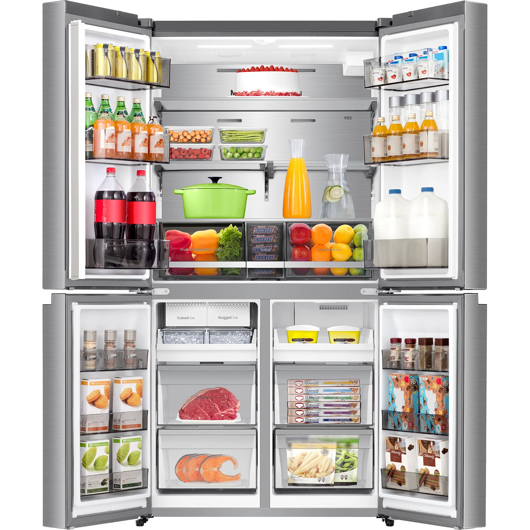 Hisense 4 Door Fridge (RQ23G4FSEI) - Stainless Steel - Image 5