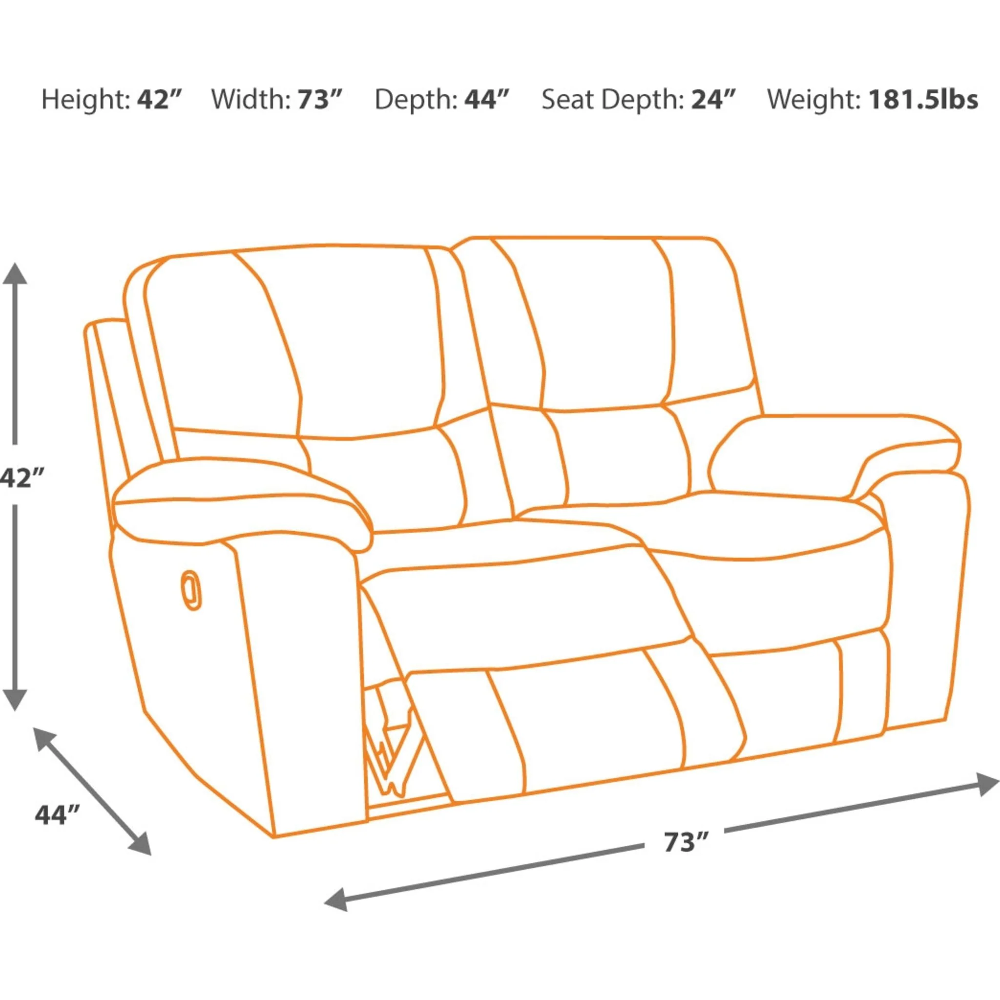 Hogan Reclining Loveseat - Image 6