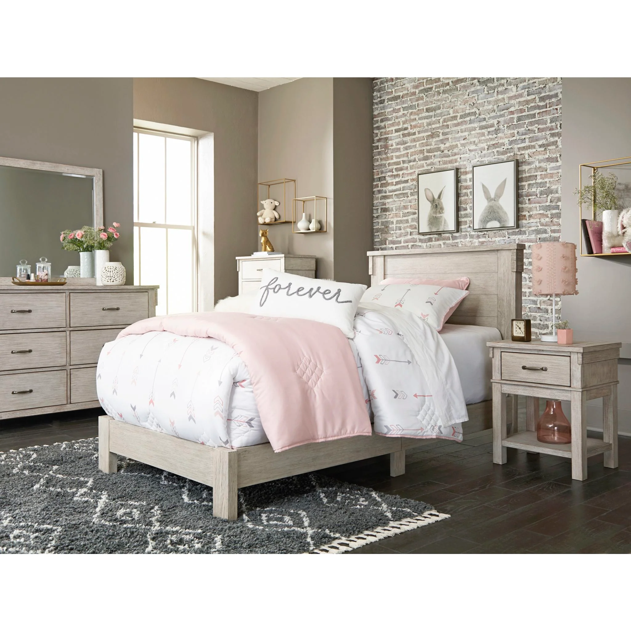 Hollentown 3 Piece Twin Panel Bed - Image 2