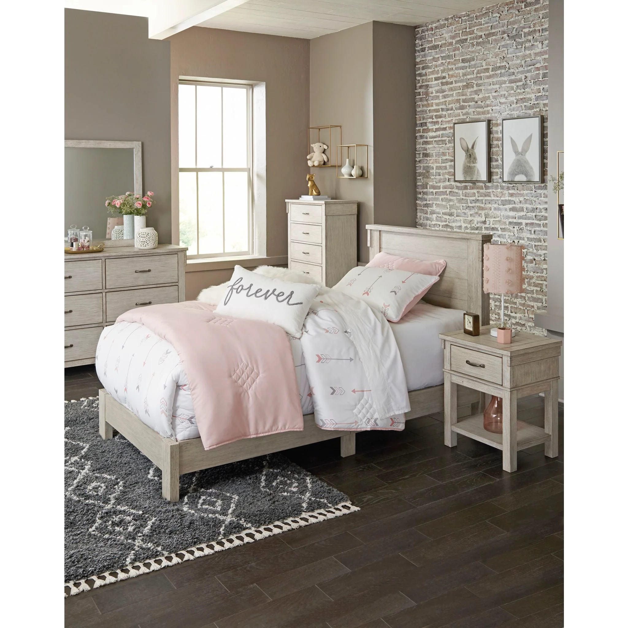Hollentown 3 Piece Twin Panel Bed - Image 4