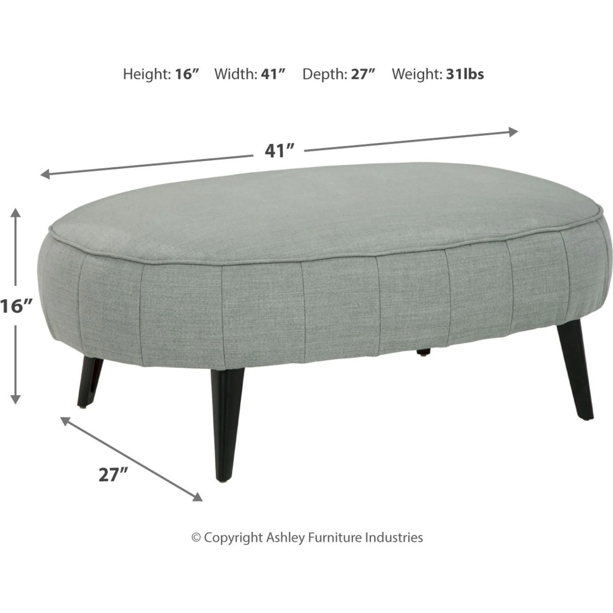 Hollyann Oversized Accent Ottoman - Image 14