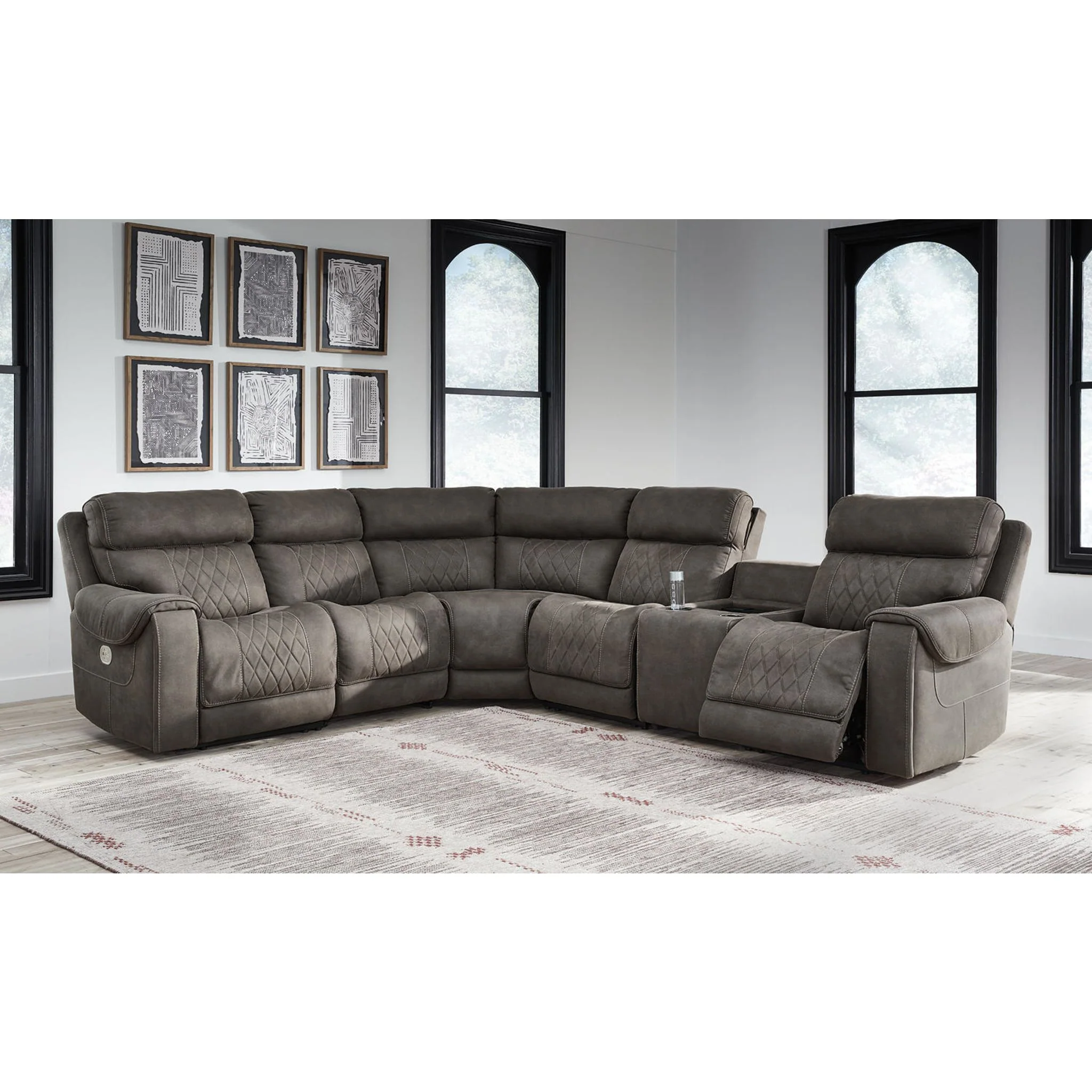 Hoopster 6 Piece Power Reclining Sectional - Image 2