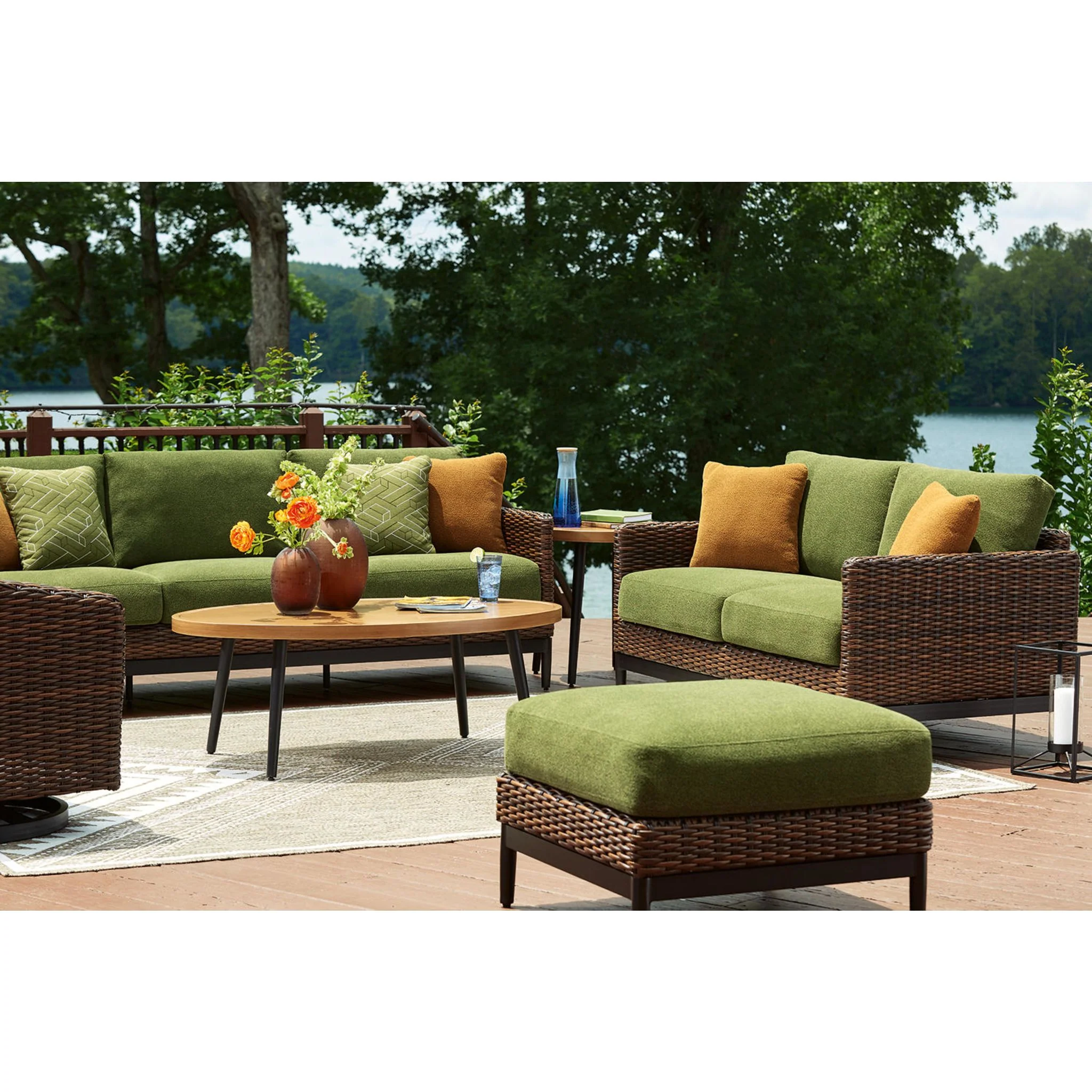 Horizon Hall Outdoor Loveseat with Cushion - Image 13