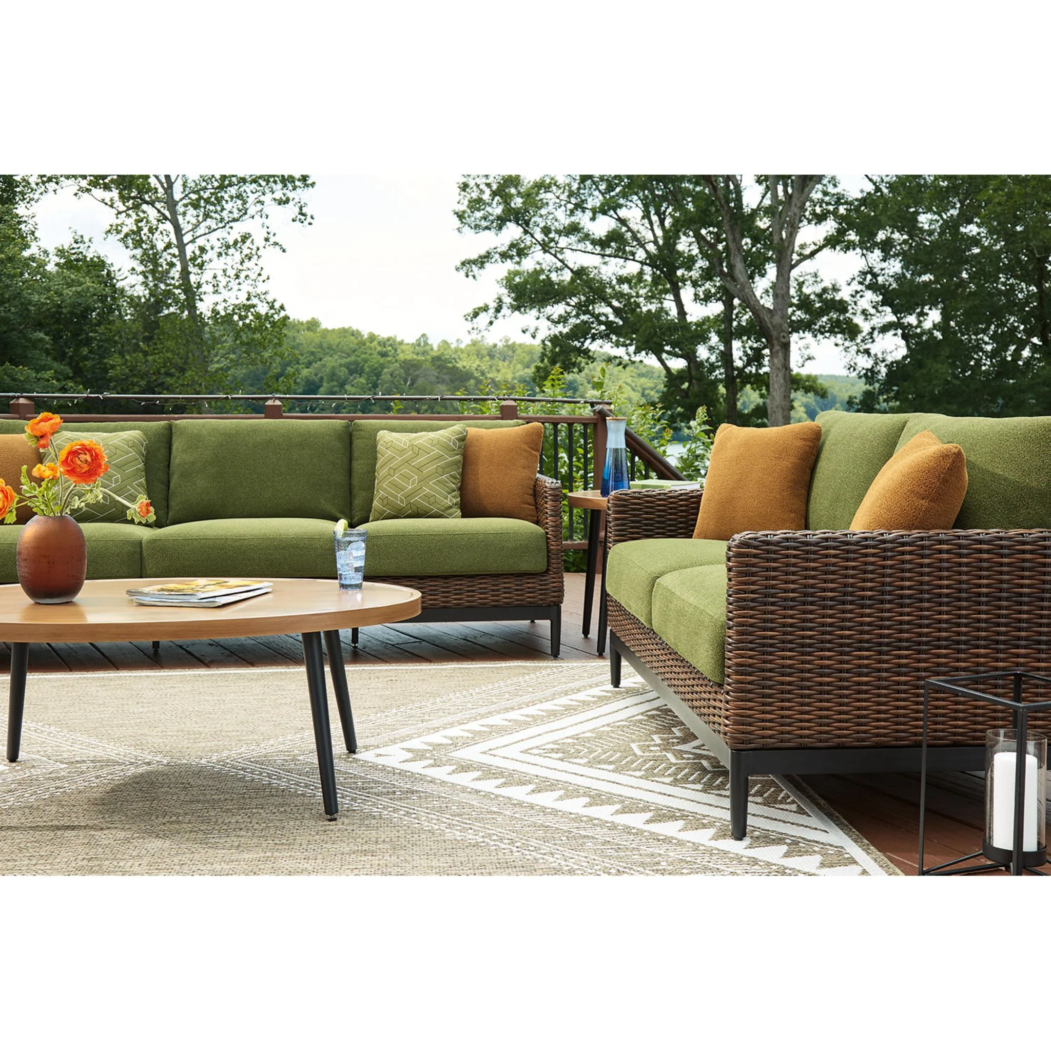 Horizon Hall Outdoor Loveseat with Cushion - Image 14