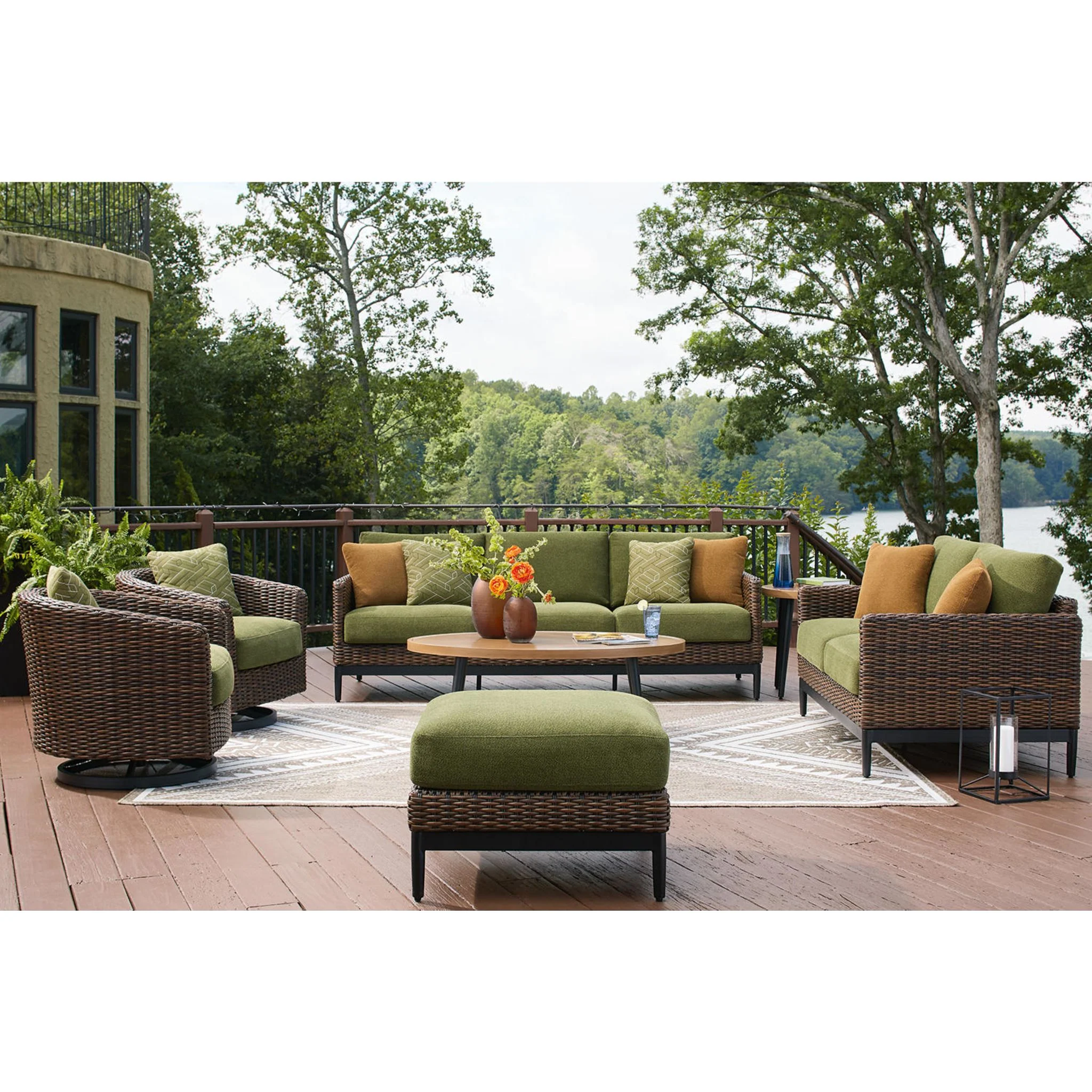 Horizon Hall Outdoor Ottoman with Cushion - Image 11