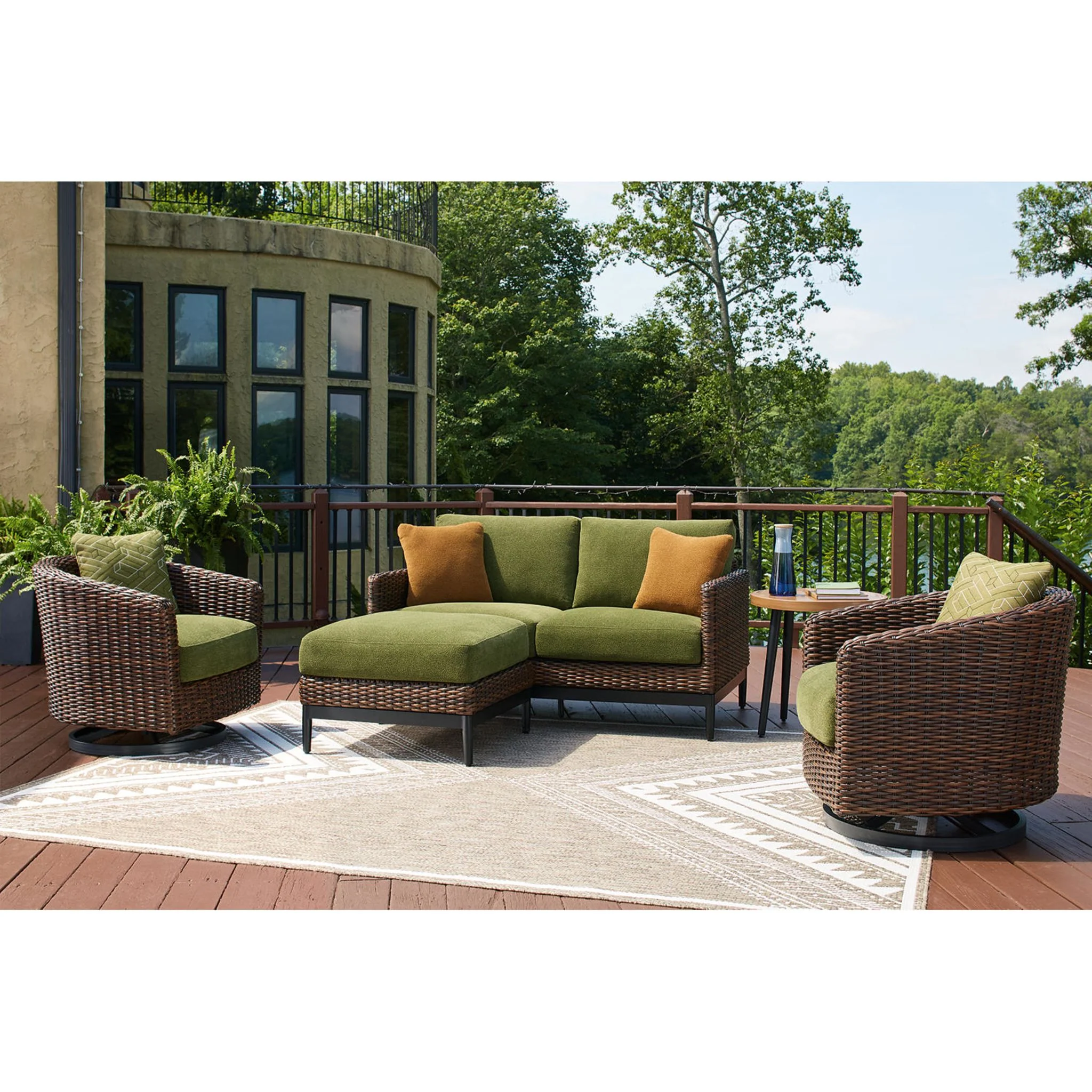 Horizon Hall Outdoor Ottoman with Cushion - Image 8