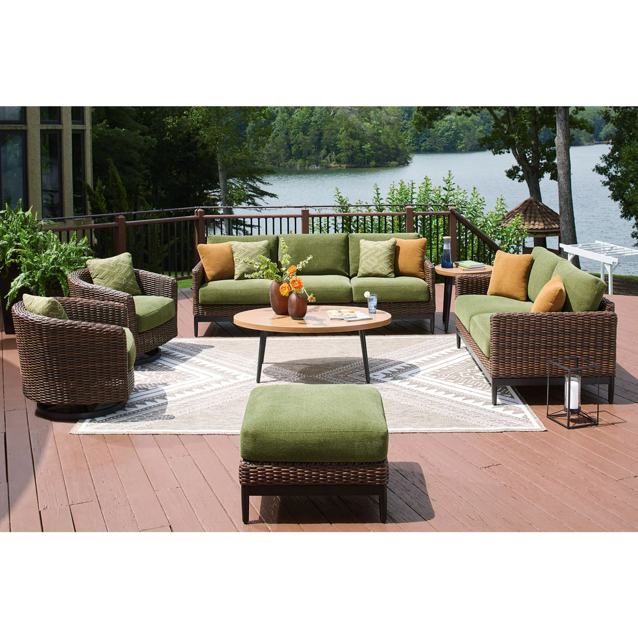 Horizon Hall Outdoor Ottoman with Cushion - Image 9