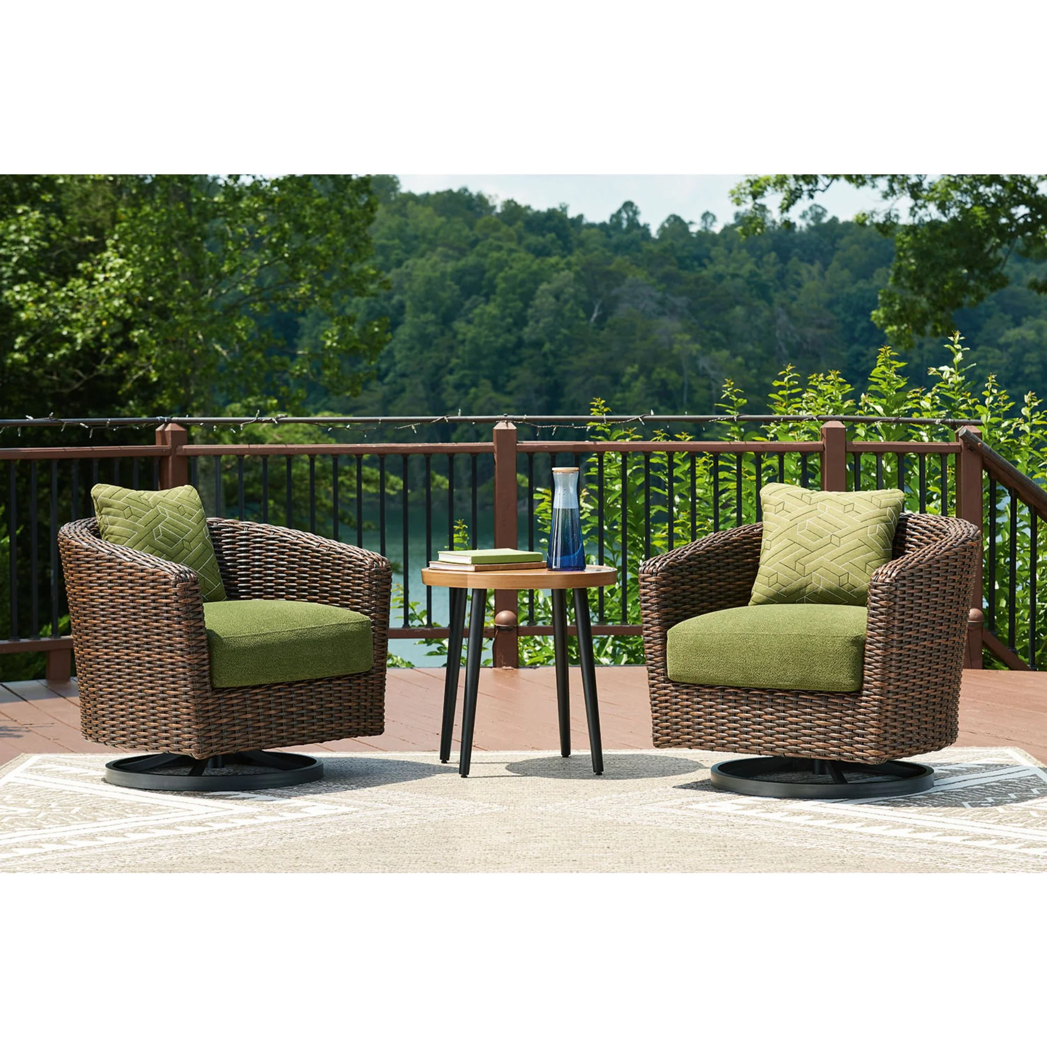 Horizon Hall Outdoor Swivel Lounge Chair with Cushion - Image 12