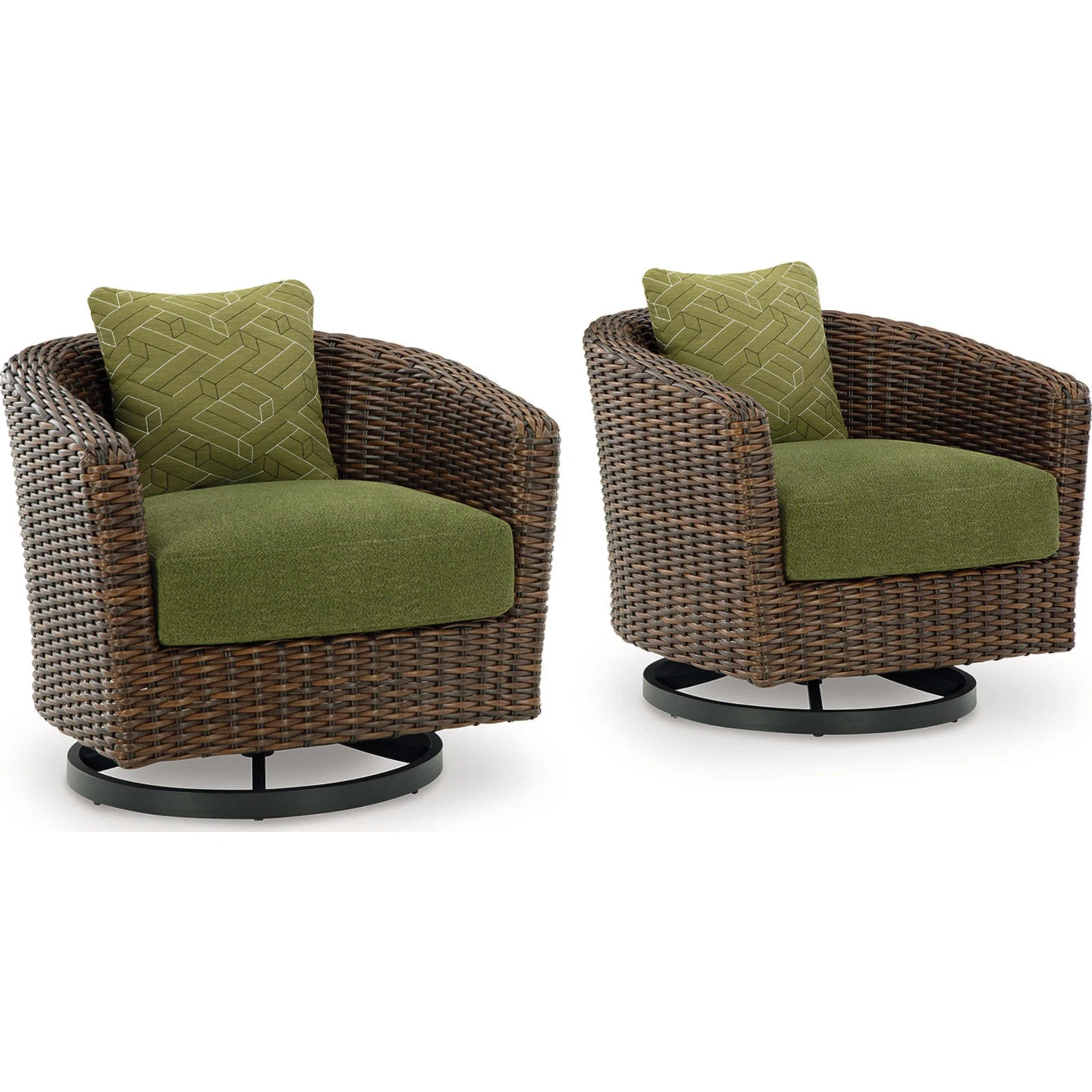 Horizon Hall Outdoor Swivel Lounge Chair with Cushion - Image 4