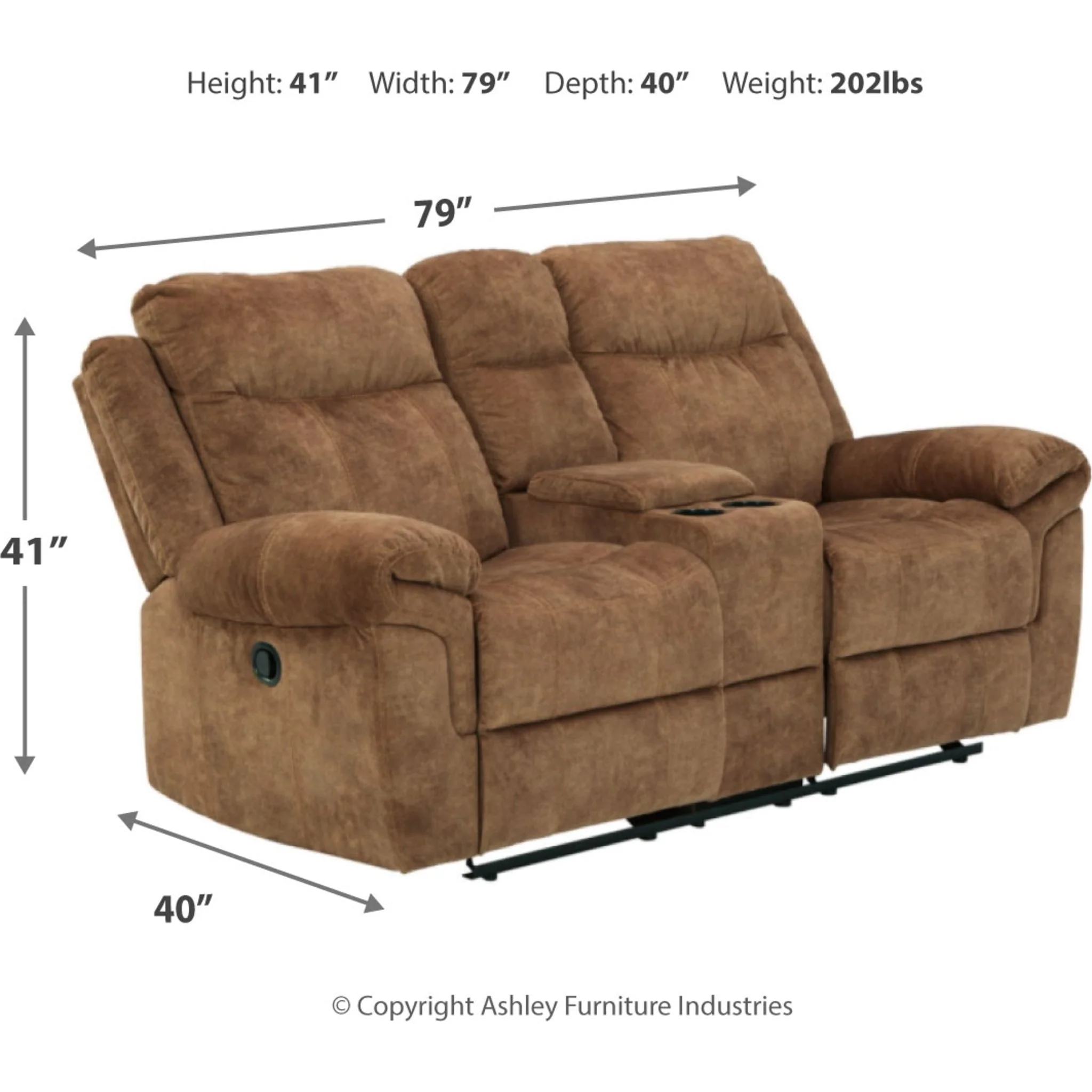 Huddle-Up Reclining Loveseat with Console - Image 2