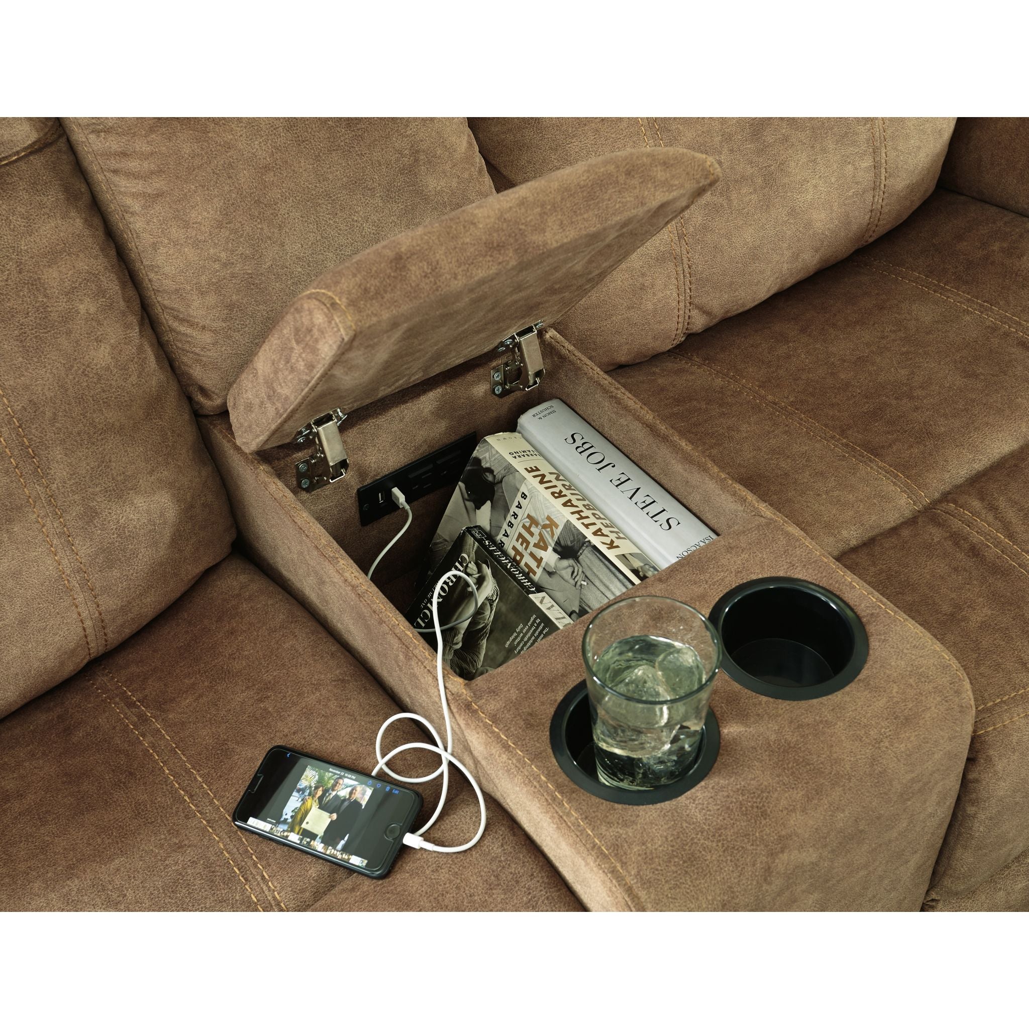 Huddle-Up Reclining Loveseat with Console - Image 9