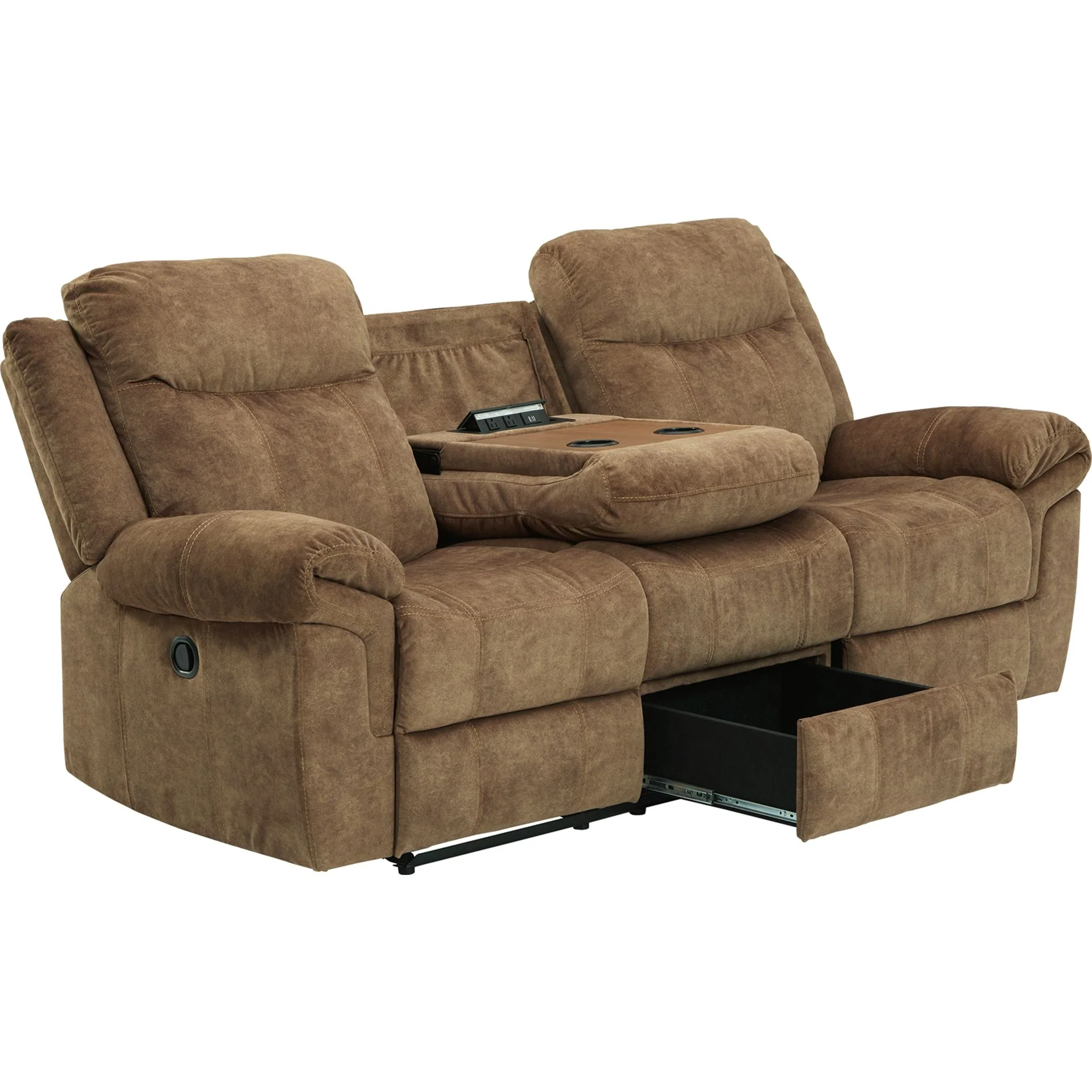 Huddle-Up Reclining Sofa with Drop Down Table - Image 7