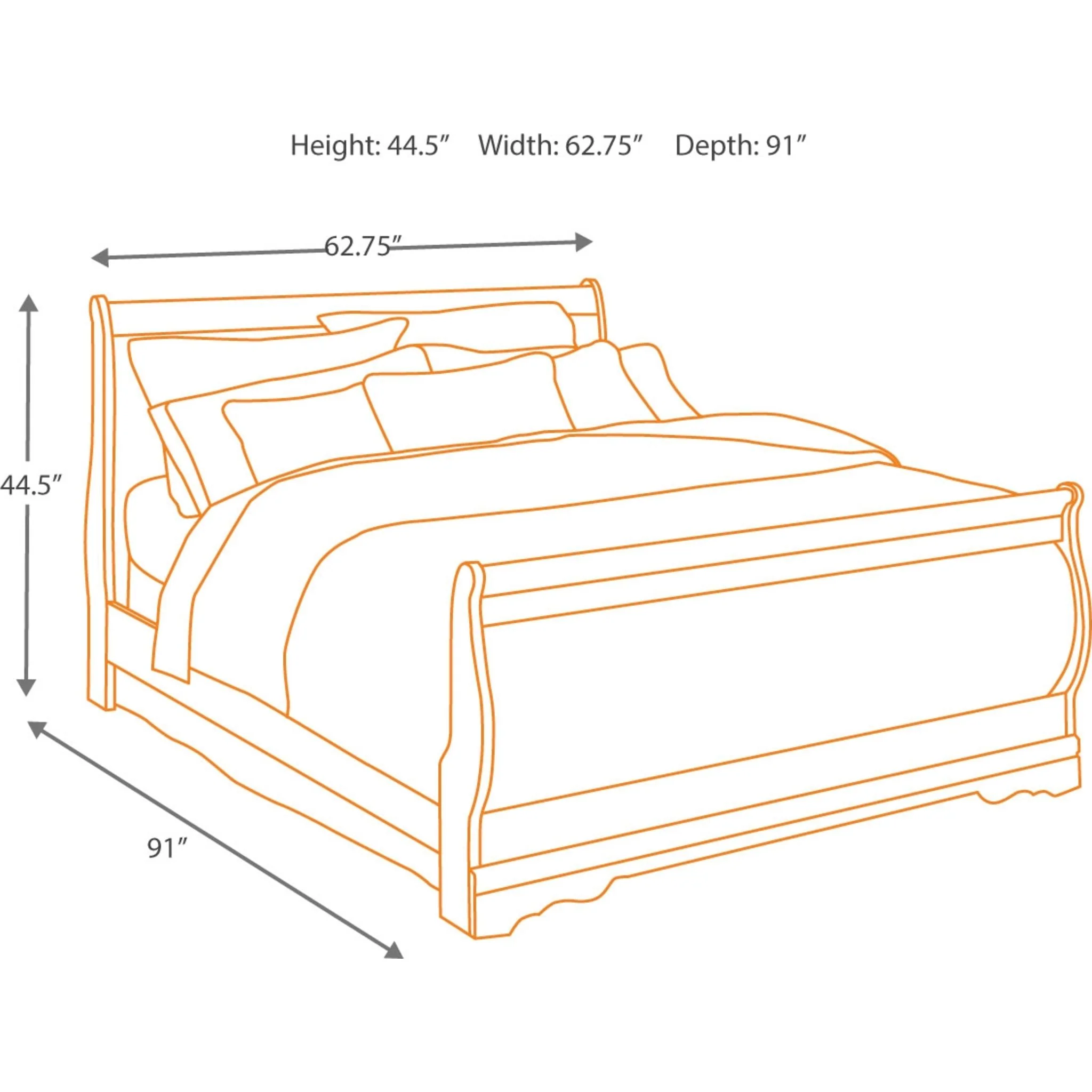 Huey Vineyard Queen Sleigh Headboard - Image 5