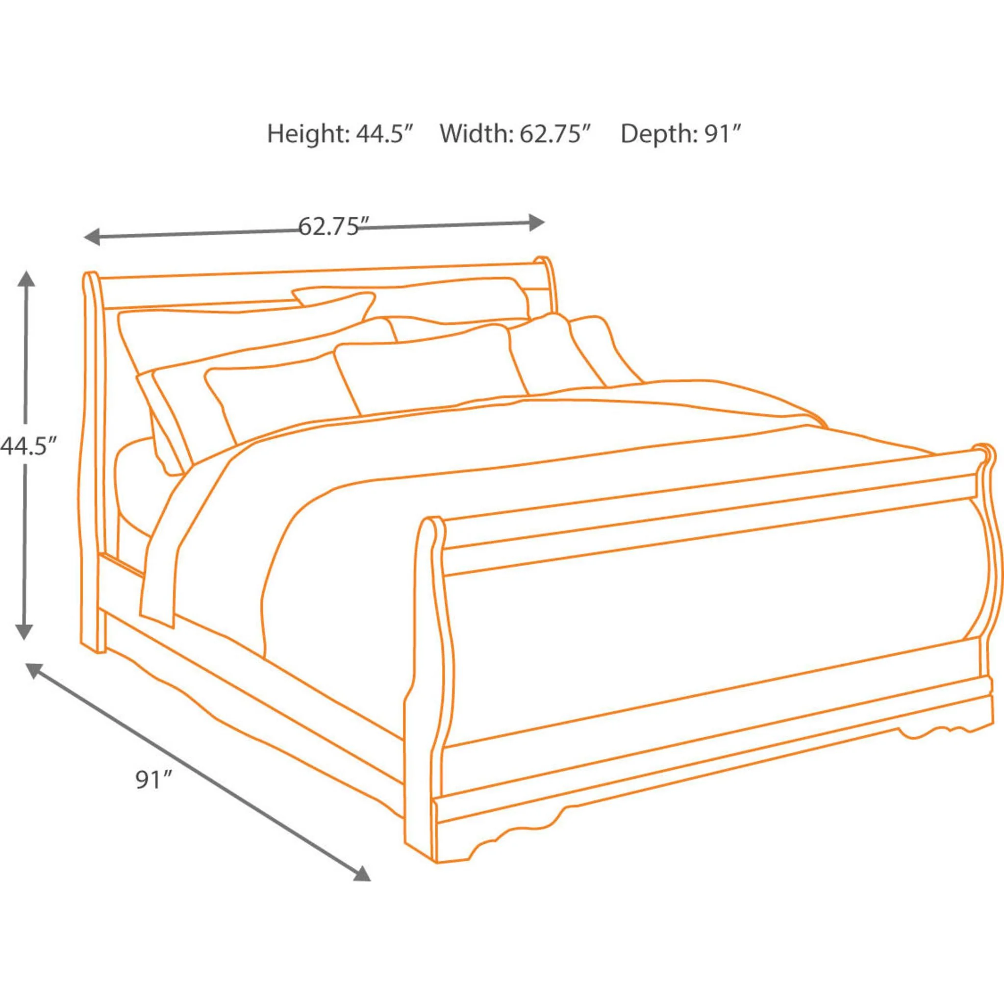 Huey Vineyard Queen Sleigh Headboard - Image 8