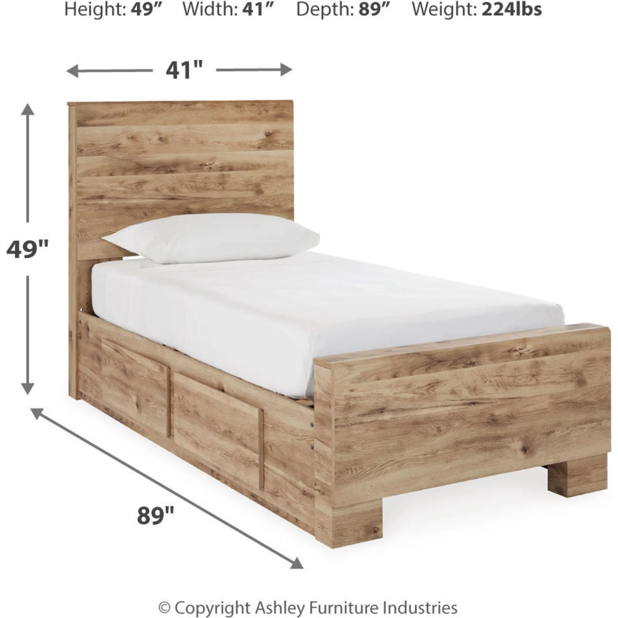 Hyanna Twin Bed w/Storage - Image 7
