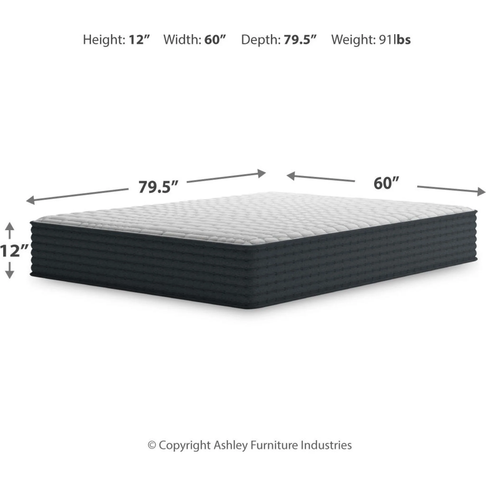 Ashley Sleep Gruve 2.0 12 Inch Hybrid Mattress - Image 3