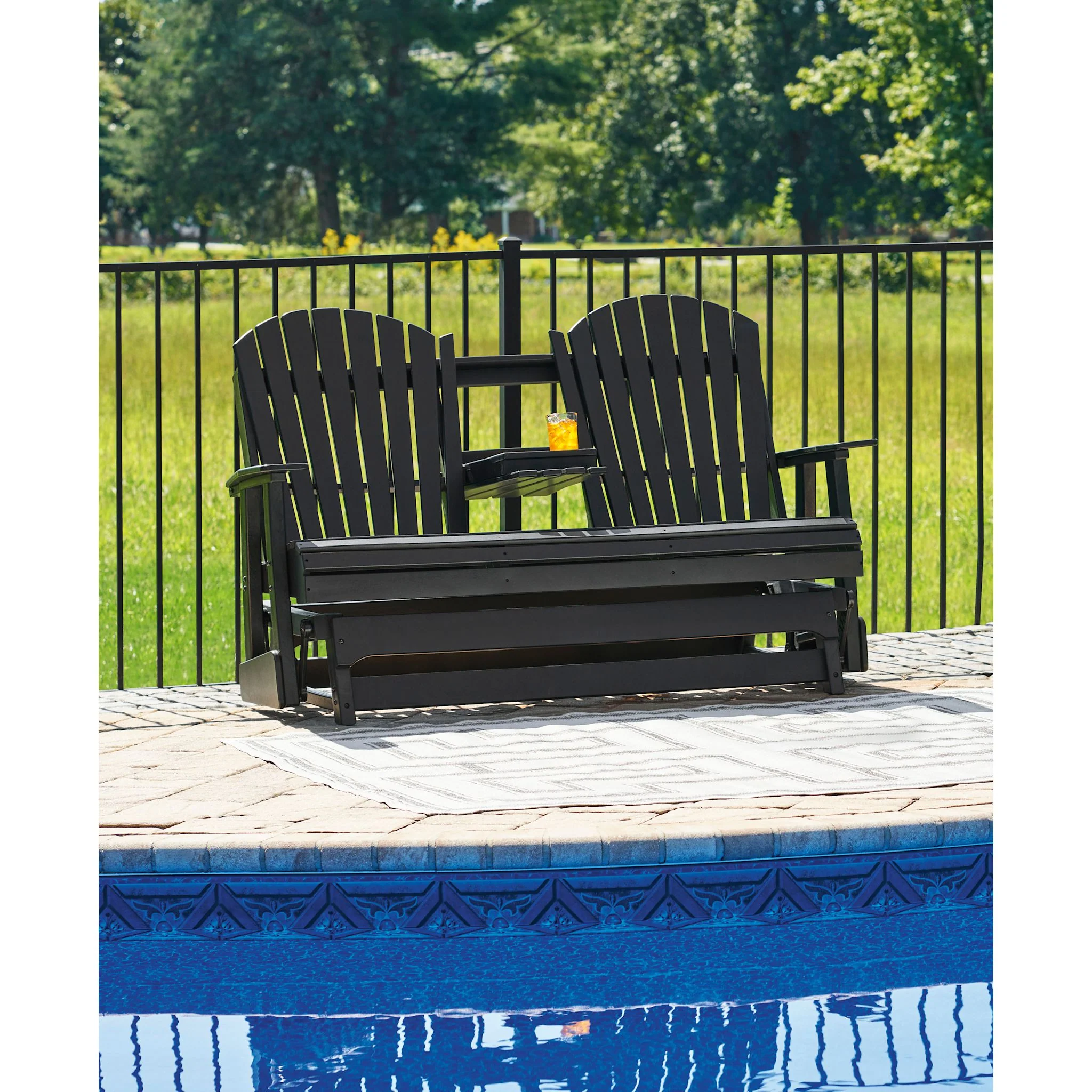 Hyland Wave Outdoor Loveseat Glider - Image 22