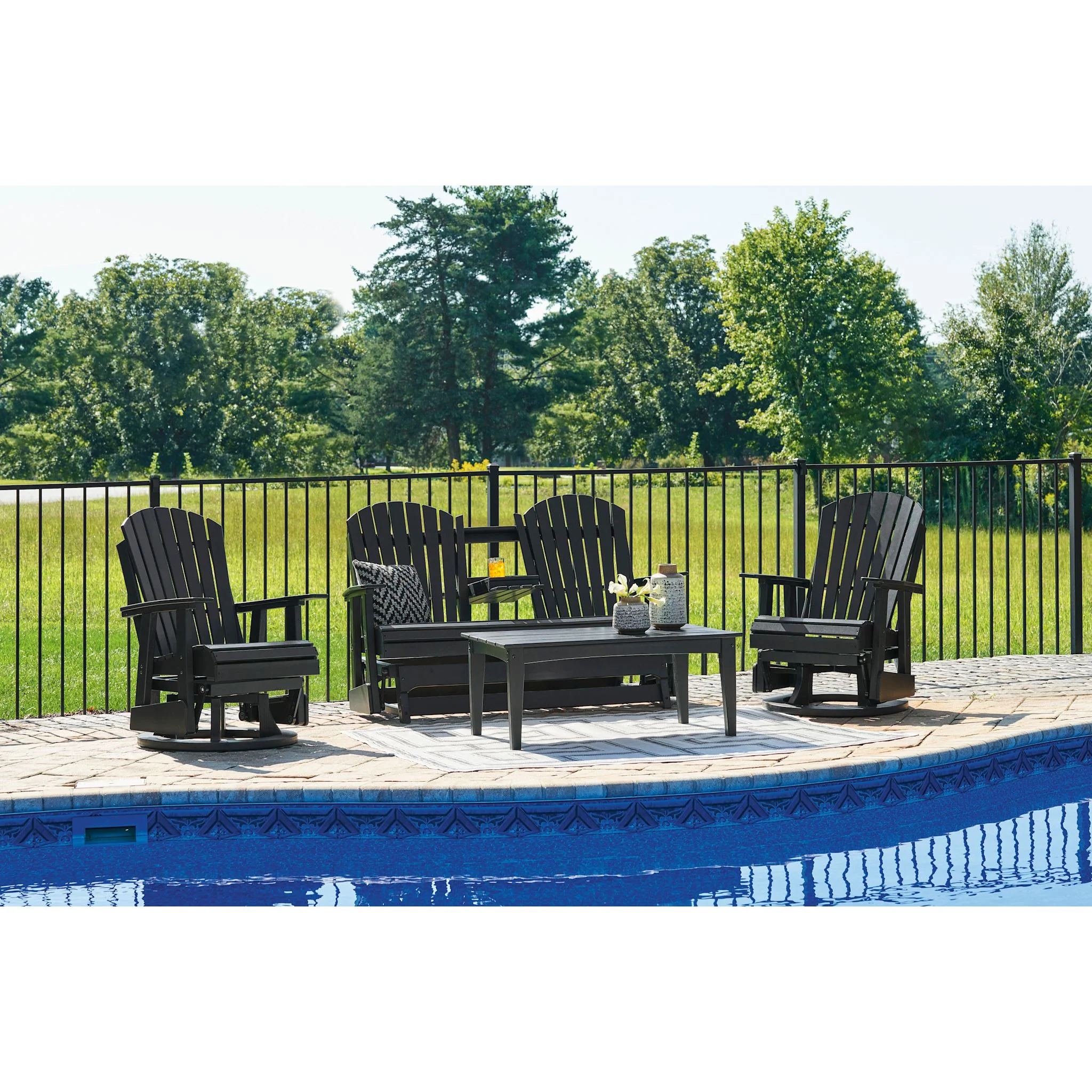 Hyland Wave Outdoor Loveseat Glider - Image 24