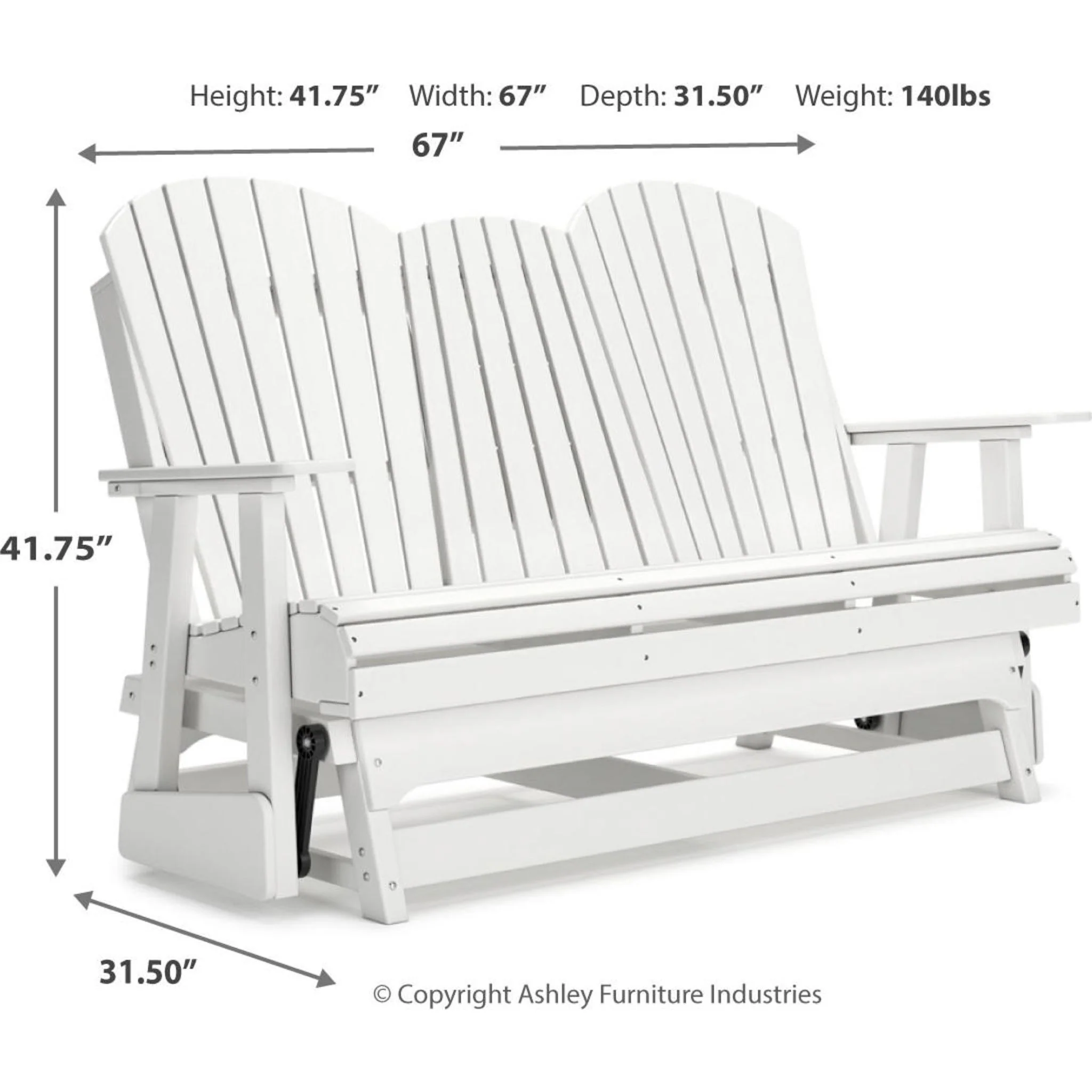 Hyland Wave Outdoor Loveseat Glider - Image 30