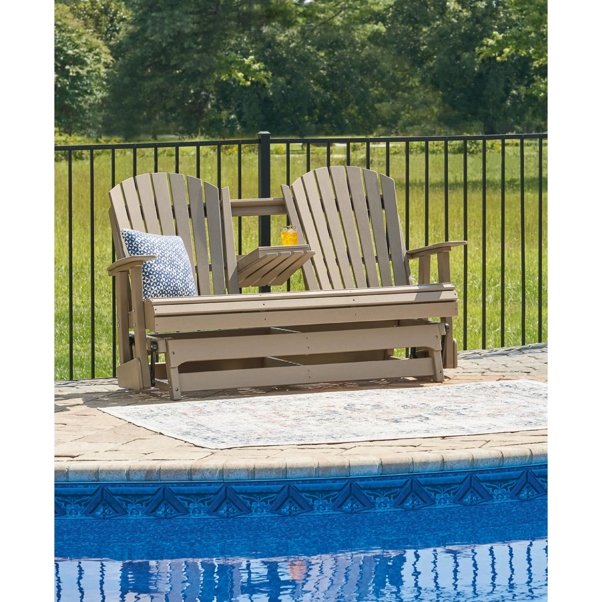 Hyland Wave Outdoor Loveseat Glider - Image 8