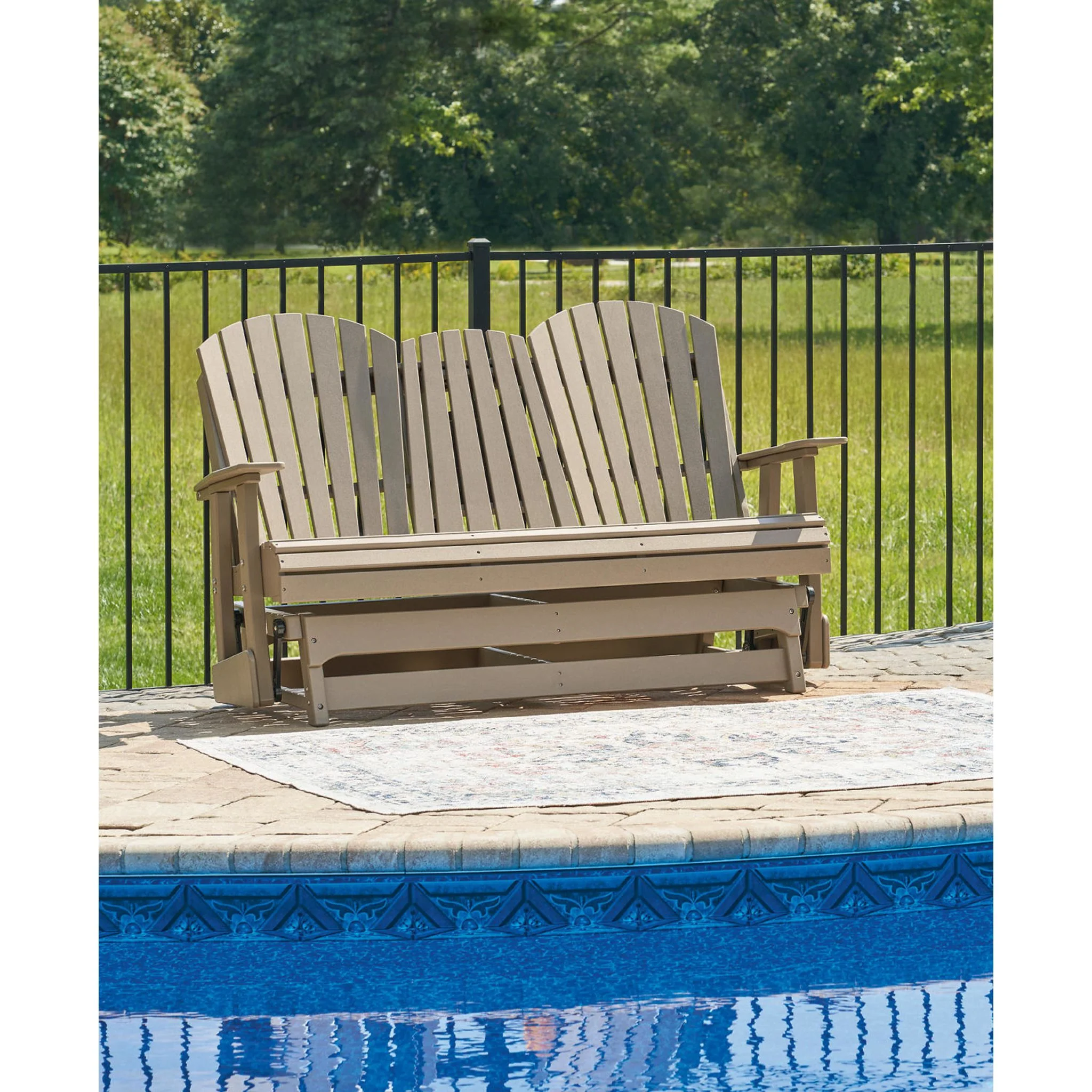Hyland Wave Outdoor Loveseat Glider - Image 9