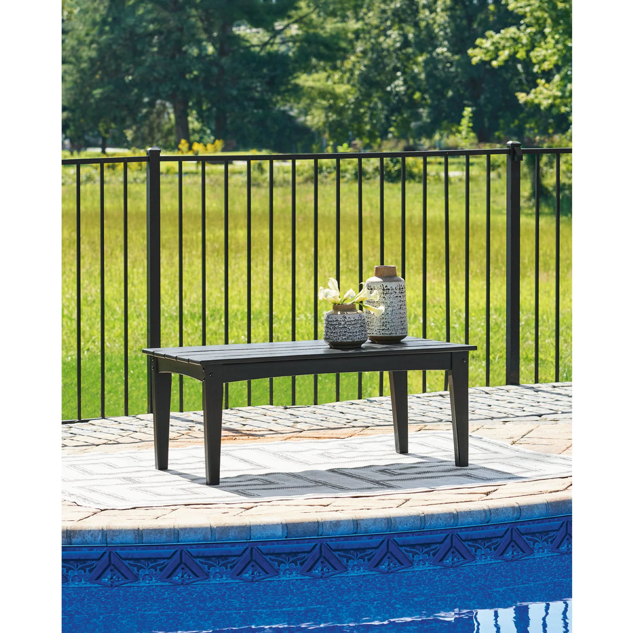 Hyland Wave Outdoor Rectangle Cocktail Table - Image 16