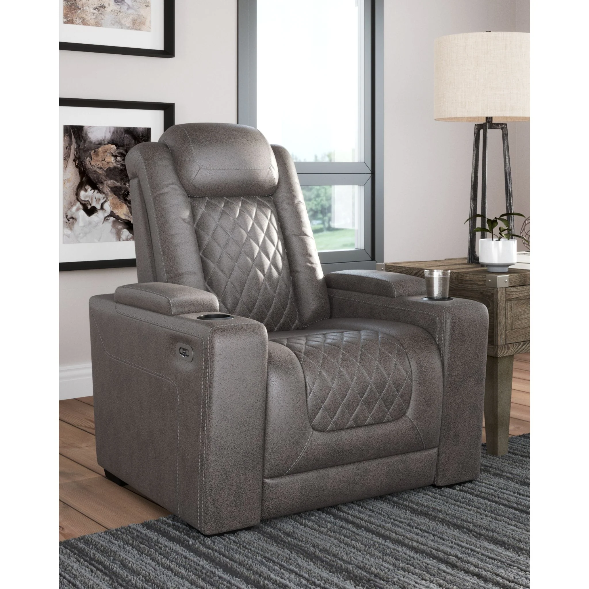 HyllMont Power Recliner with Adjustable Headrest - Image 2