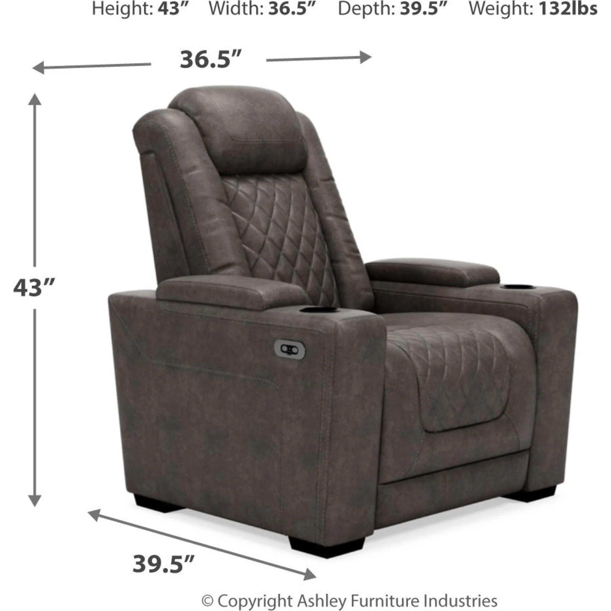 HyllMont Power Recliner with Adjustable Headrest - Image 28
