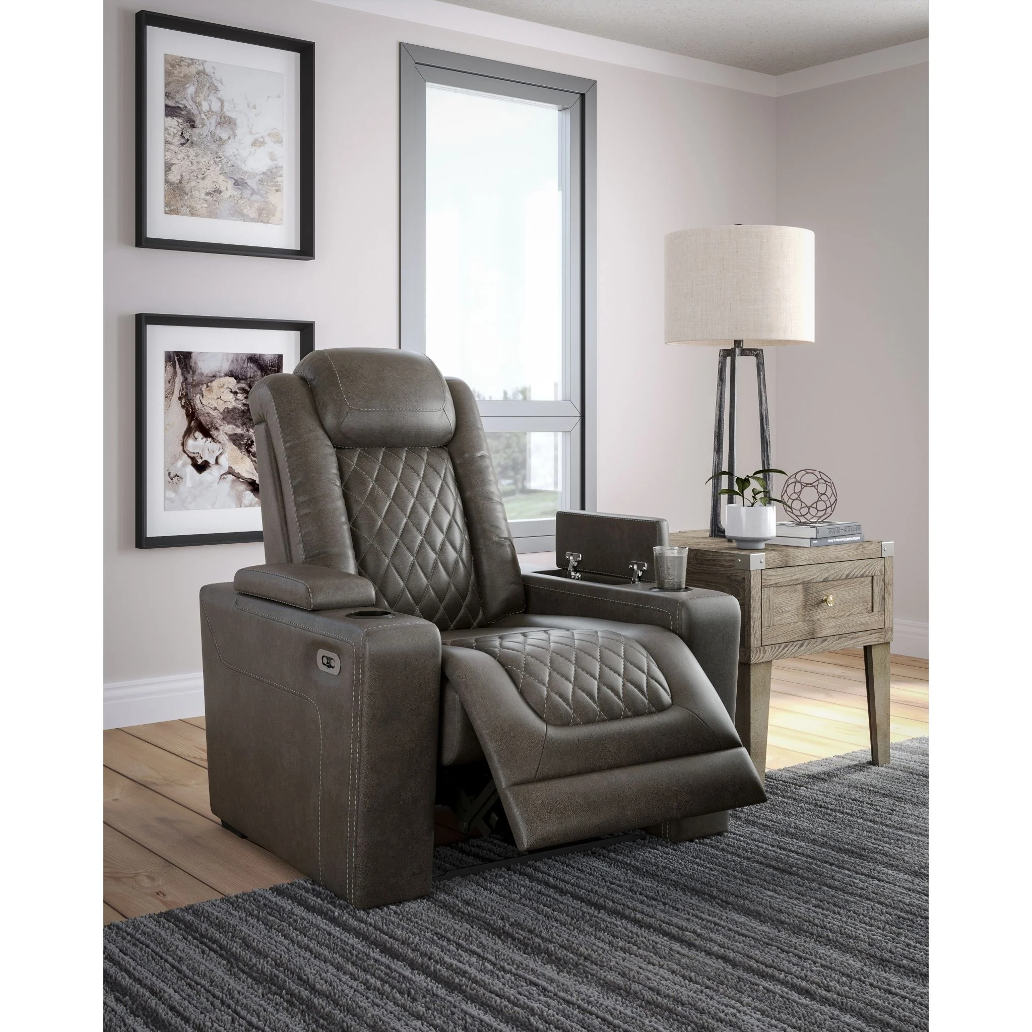 HyllMont Power Recliner with Adjustable Headrest - Image 3