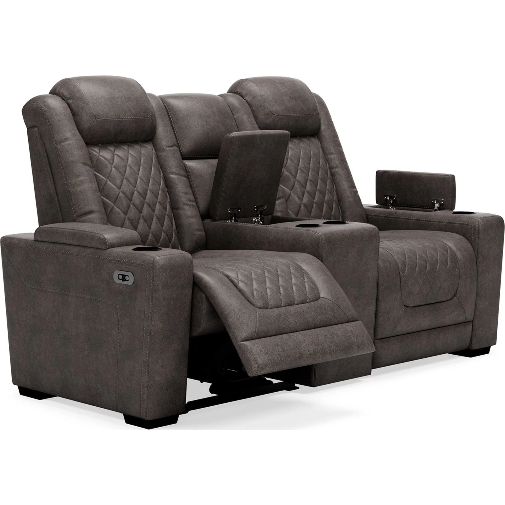 HyllMont Power Reclining Loveseat with Console - Image 11