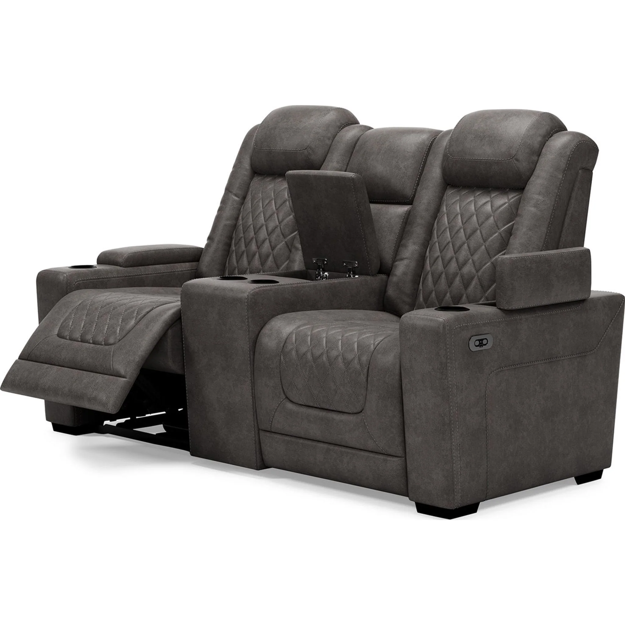 HyllMont Power Reclining Loveseat with Console - Image 9