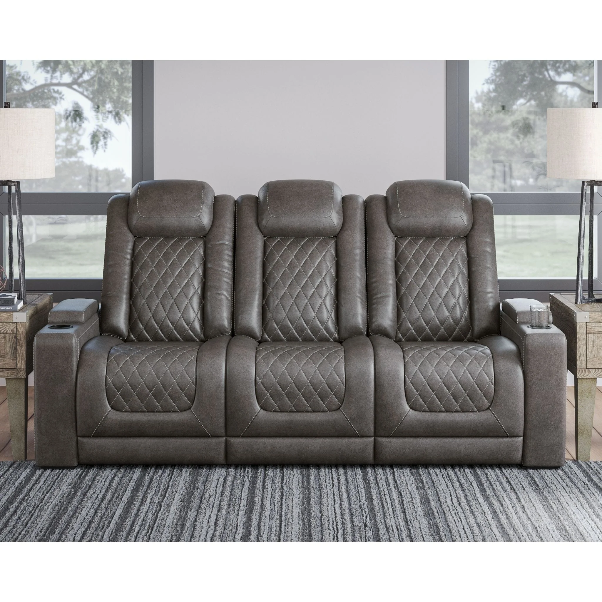HyllMont Reclining Sofa with Power - Image 2