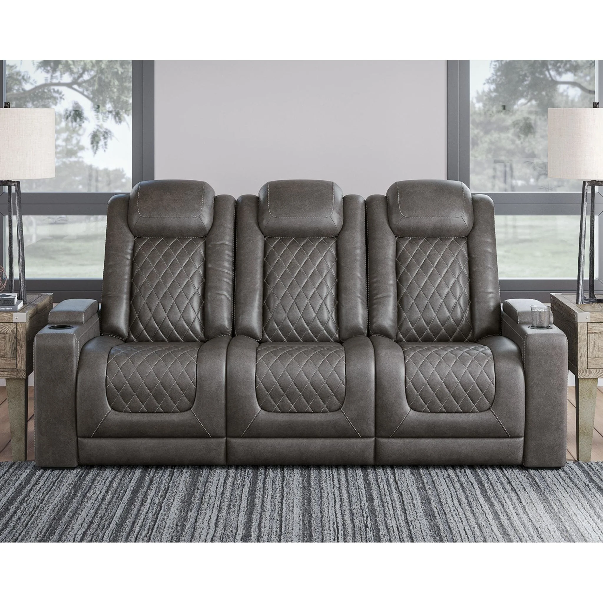 HyllMont Reclining Sofa with Power - Image 25
