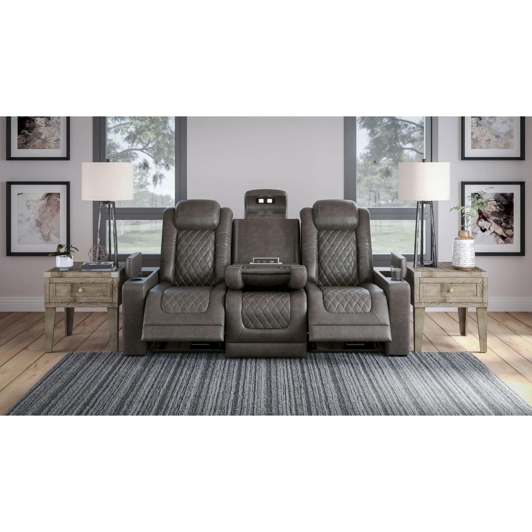 HyllMont Reclining Sofa with Power - Image 3
