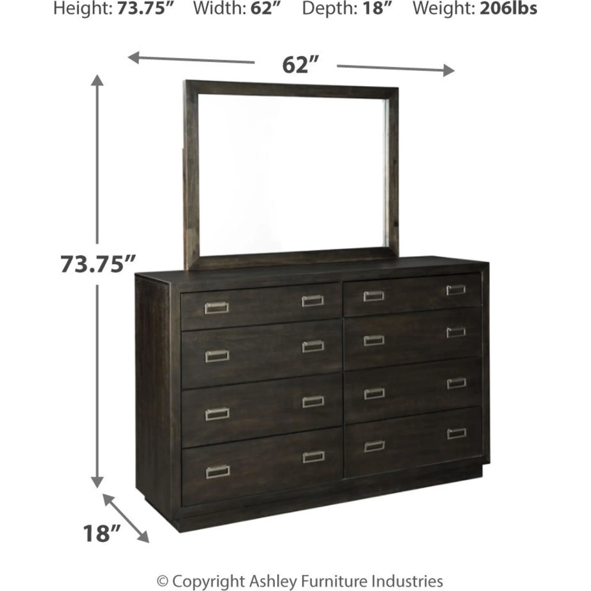 Hyndell Dresser and Mirror - Image 10