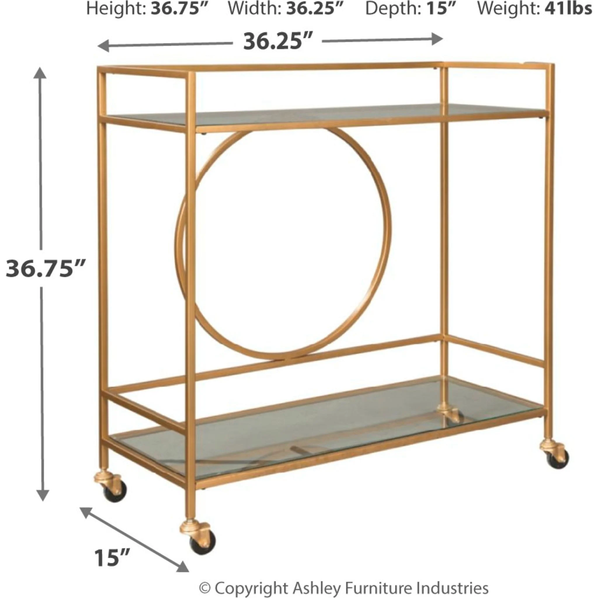 Jackford Bar Cart - Image 3