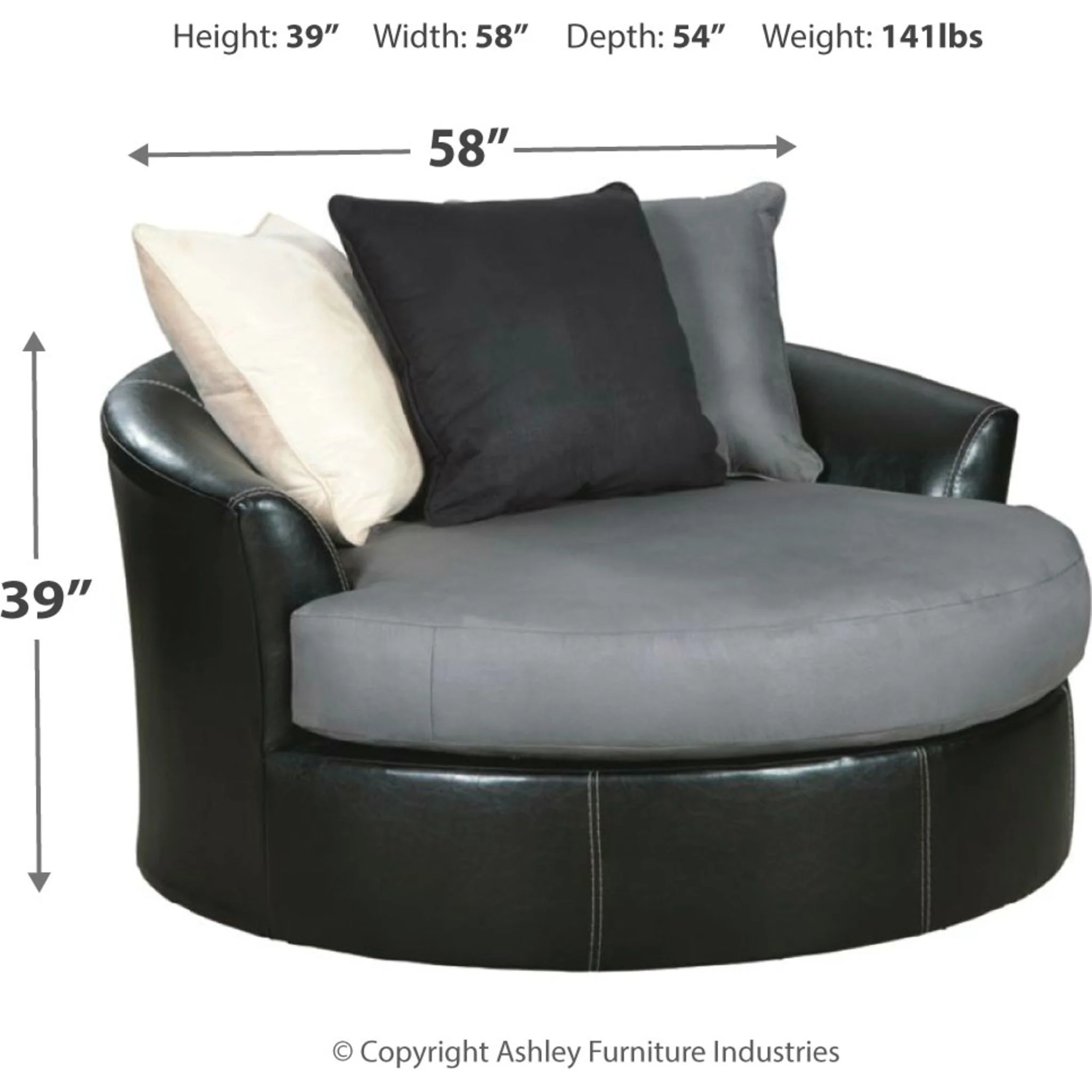 Jacurso Oversize Swivel Accent Chair - Image 4