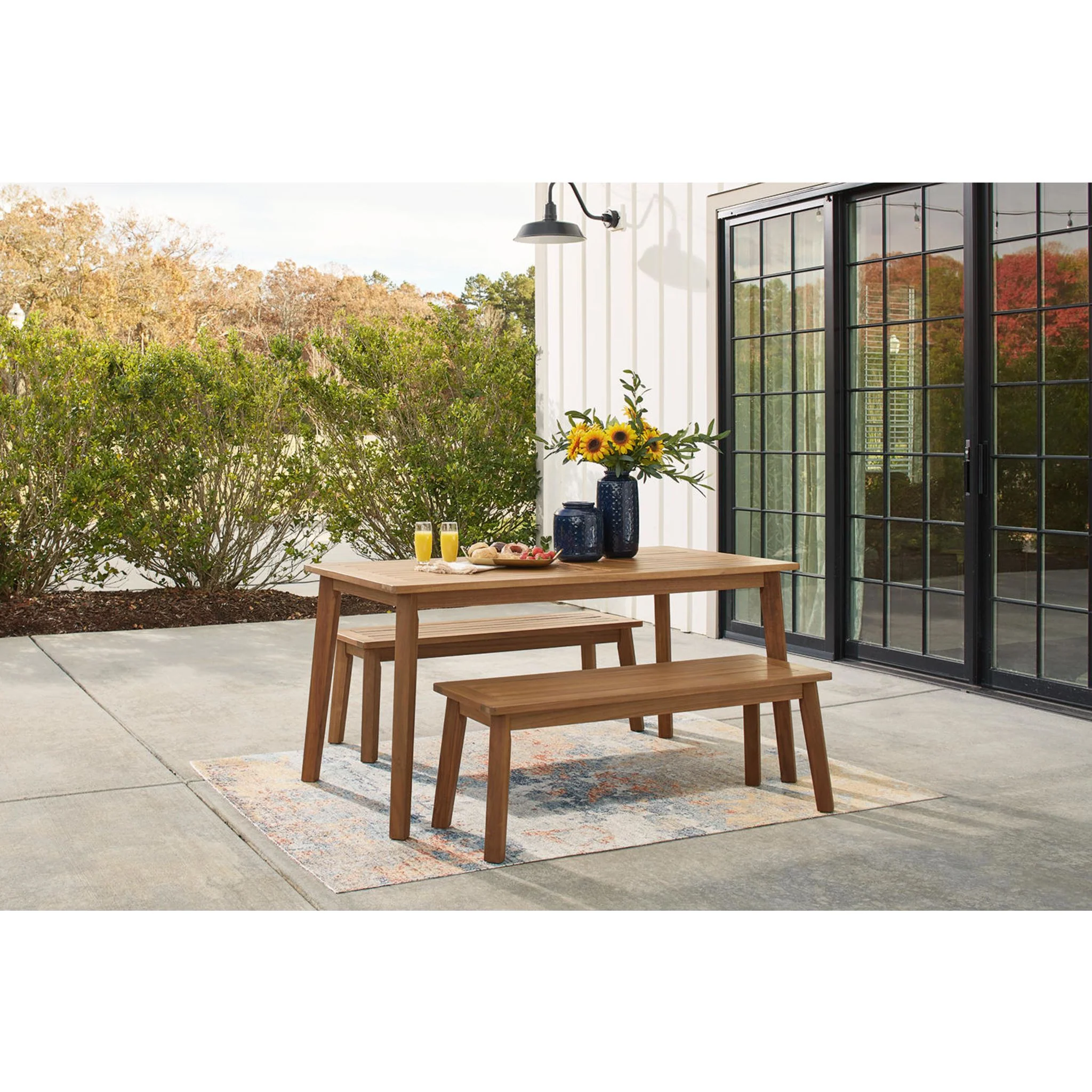 Janiyah 3 Piece Outdoor Dining Set - Image 2