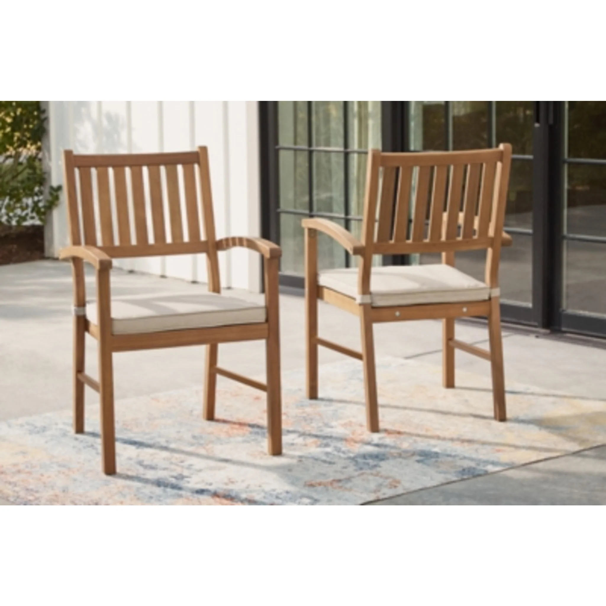 Outdoor Janiyah Arm Chair with Cushion (set of 2) - Image 2