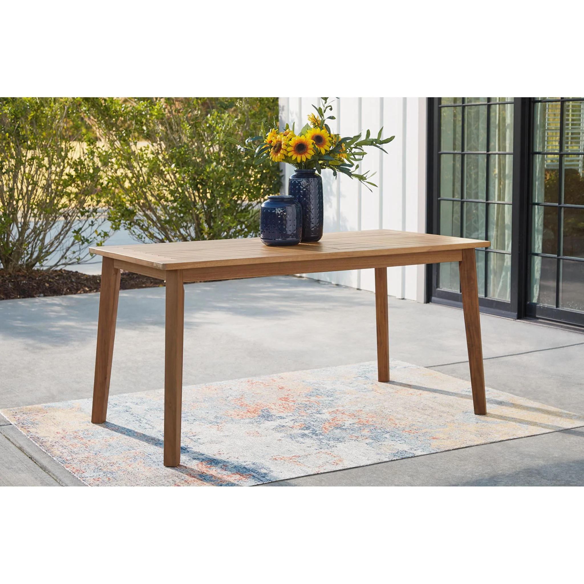 Janiyah Outdoor Rectangle Dining Table - Image 2