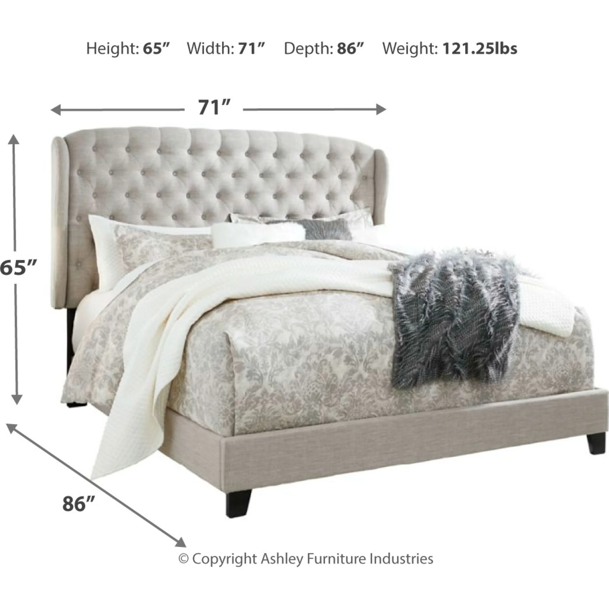 Jerary Upholstered Bed - Image 4
