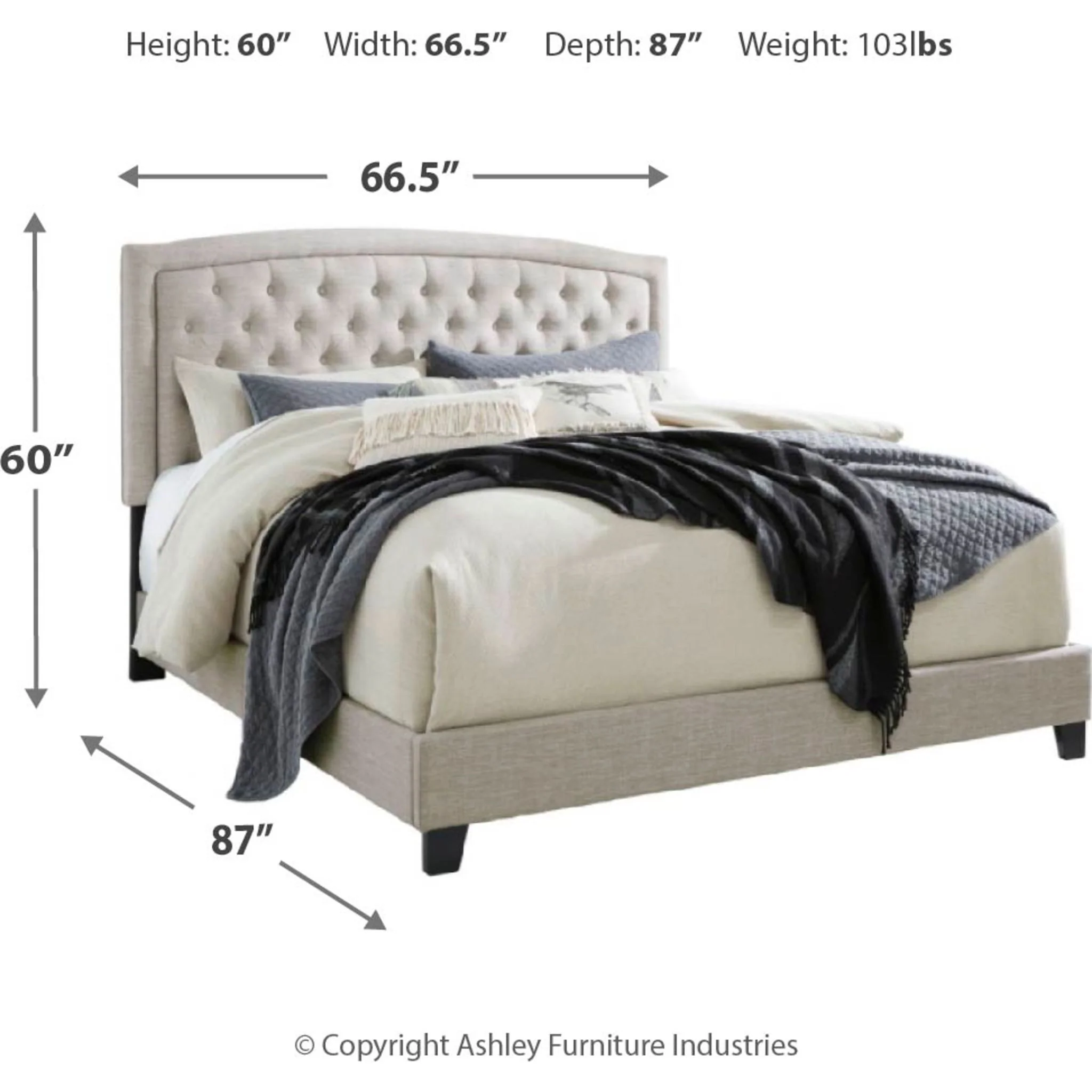 Jerary Upholstered Bed - Image 5