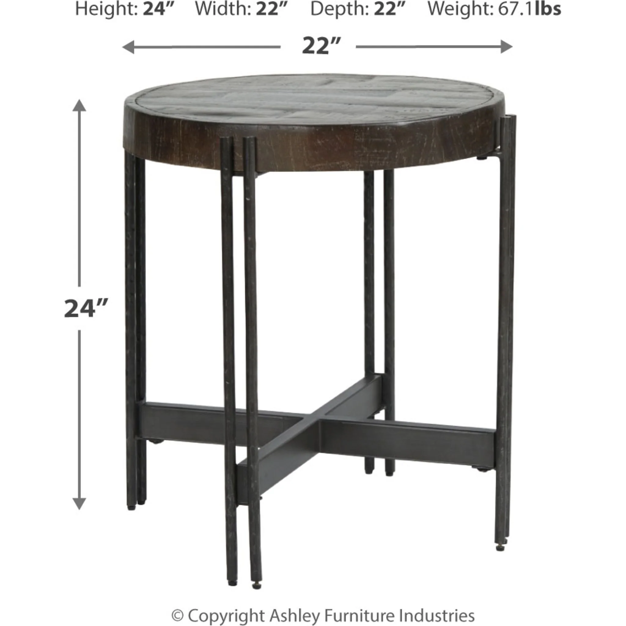 Jillenhurst Round End Table - Image 4