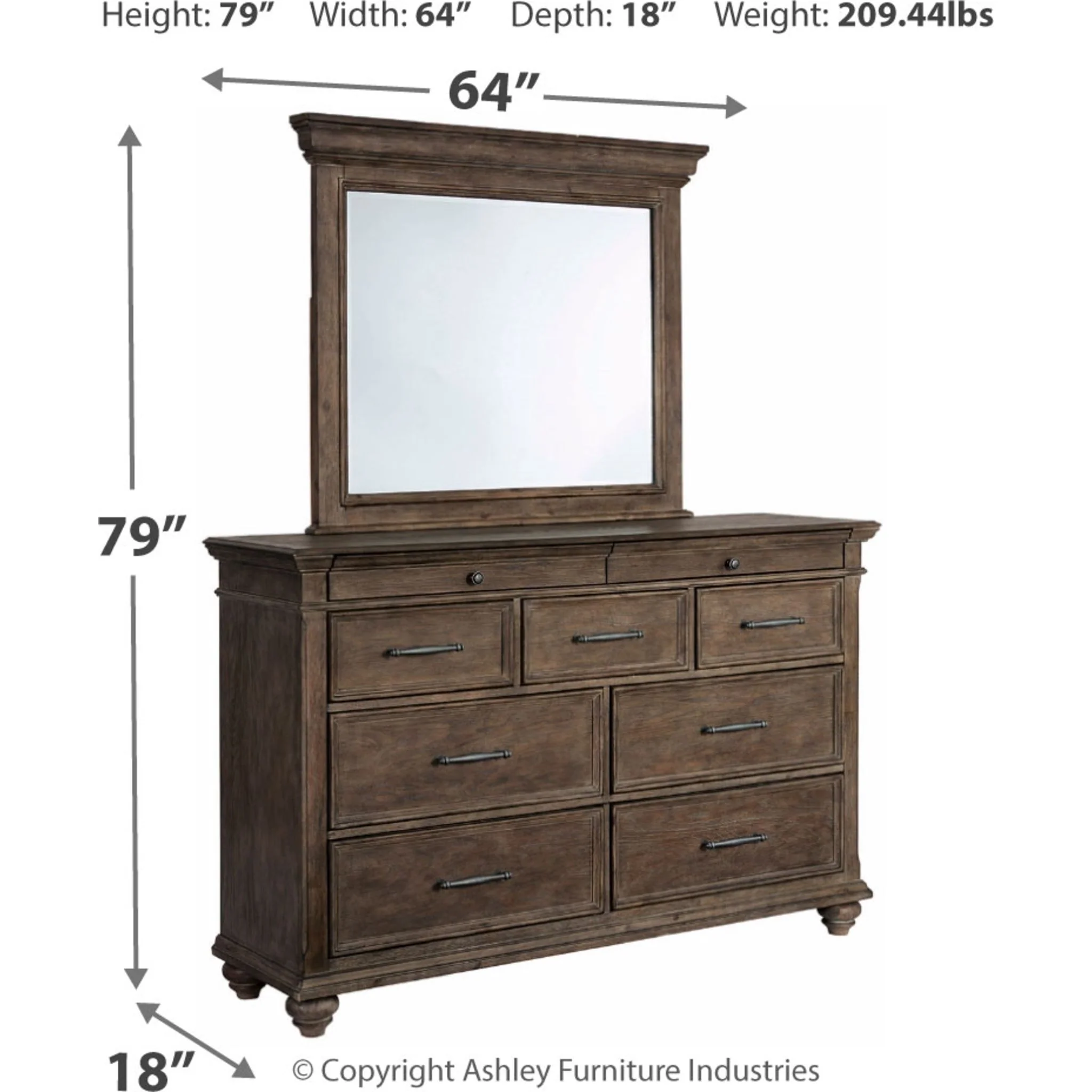 Johnelle-Exclusive Dresser and Mirror - Image 4