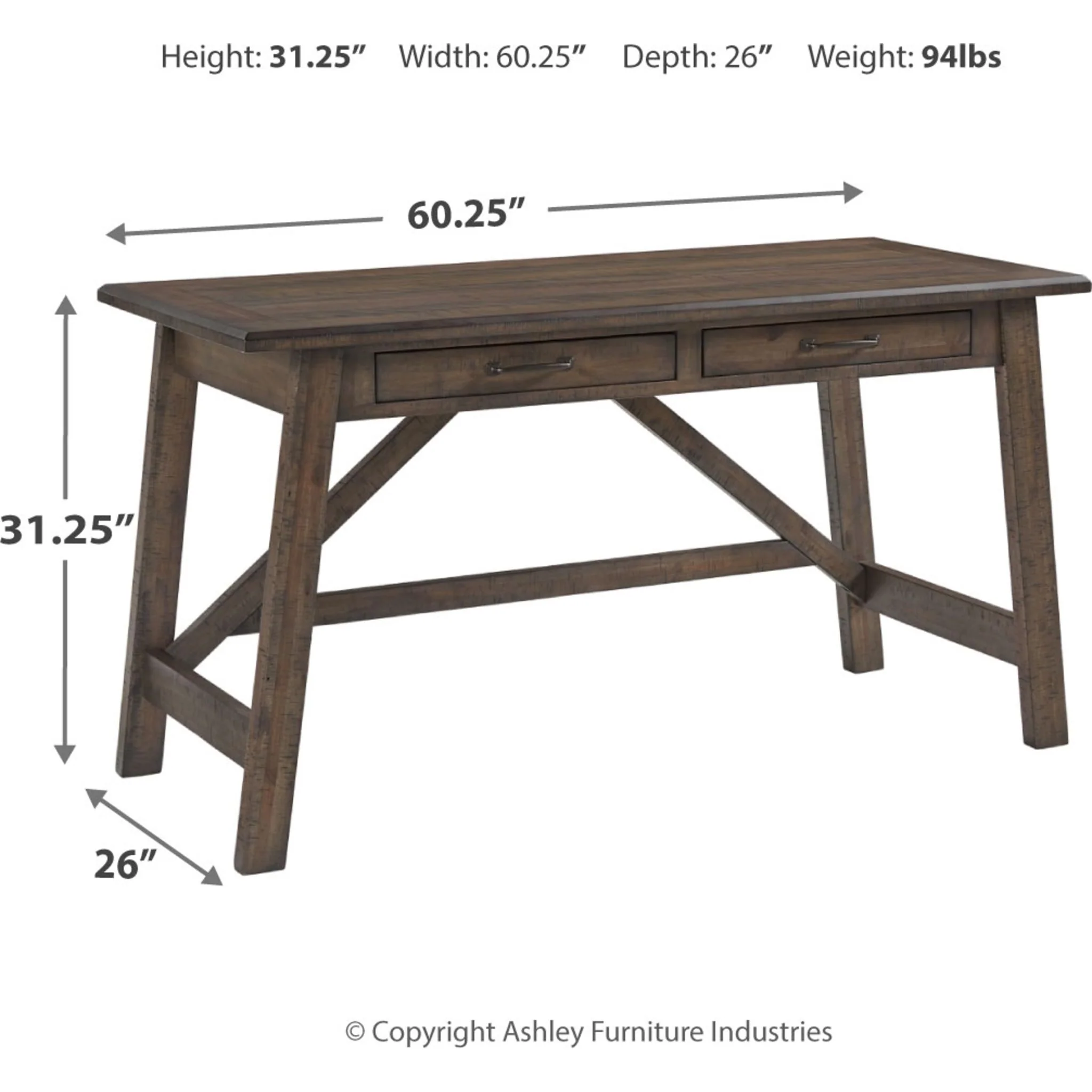Johurst Large Leg Desk - Image 5
