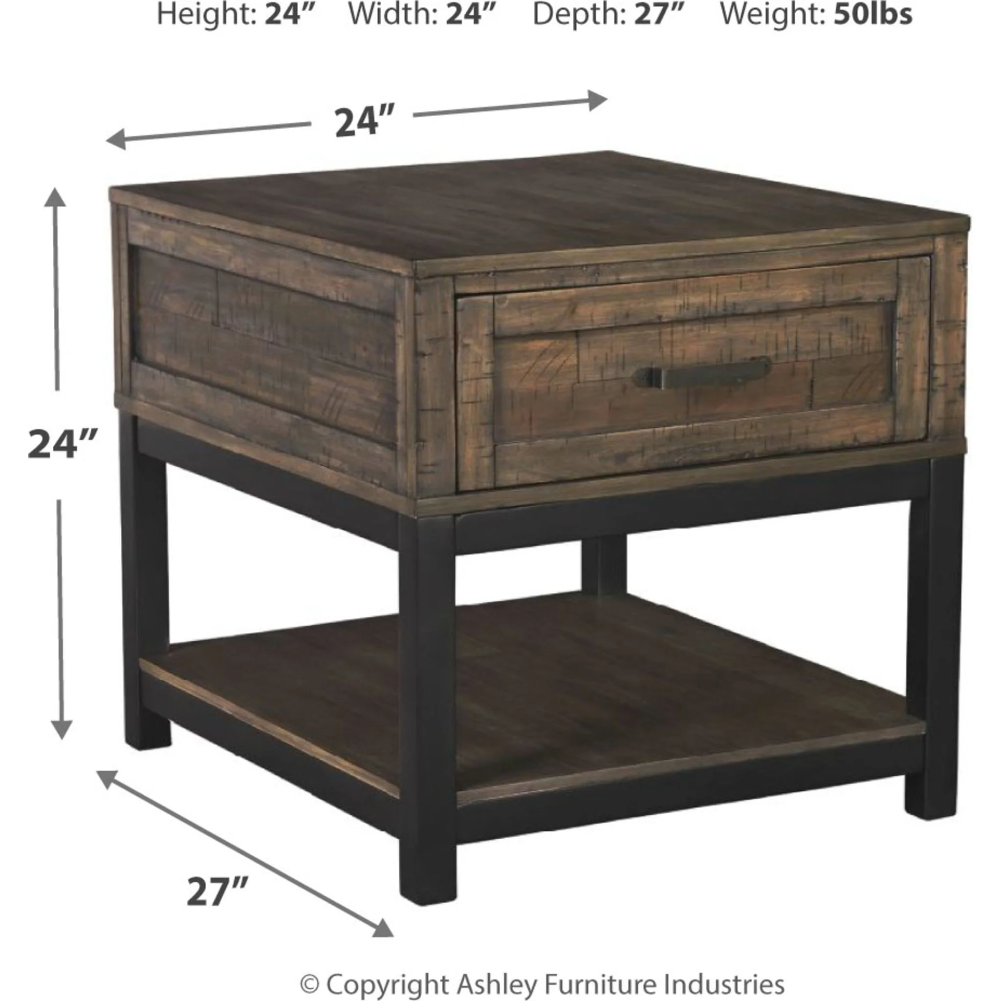 Johurst Rectangle End Table - Image 4